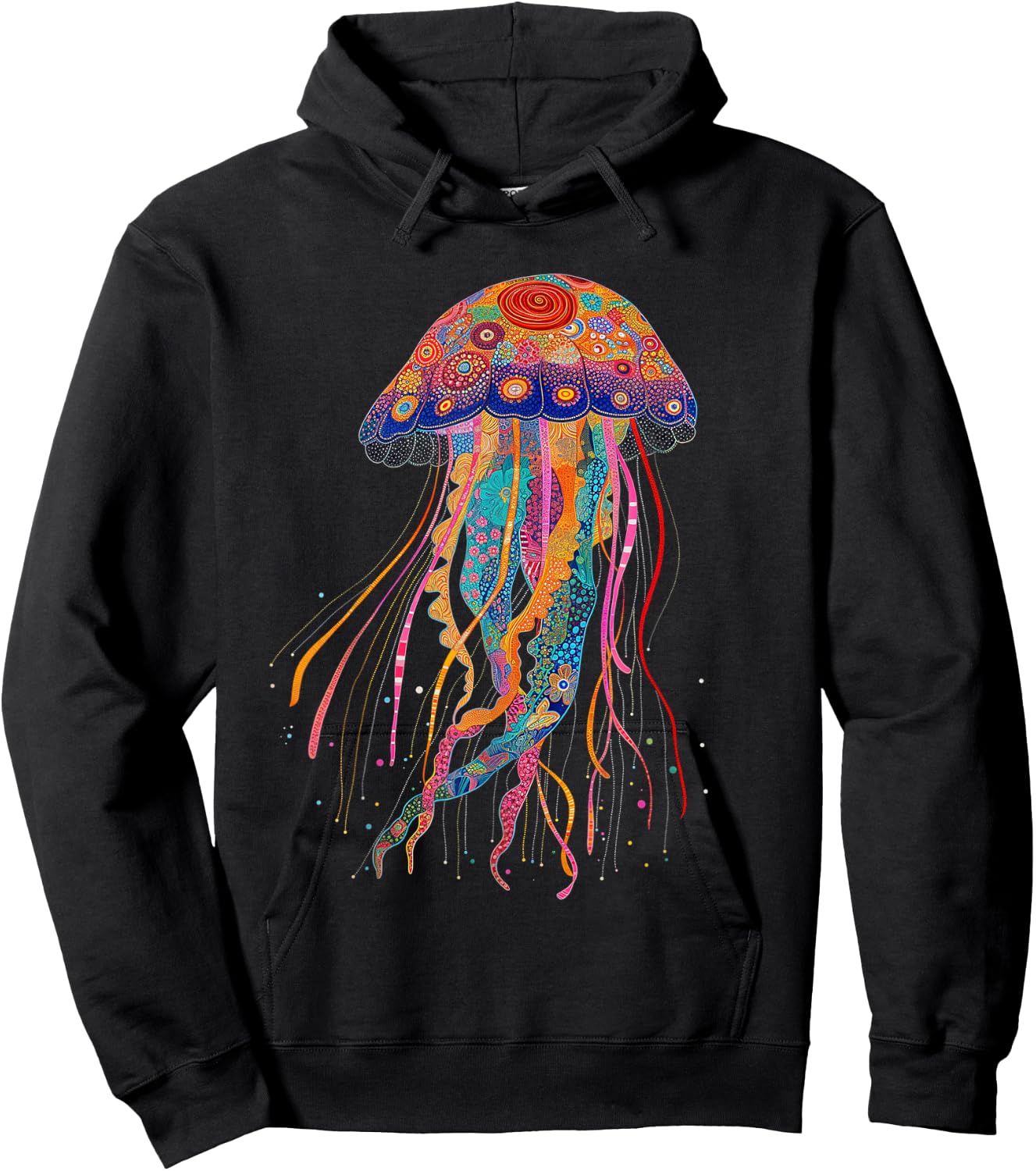Jellyfish Flowers Colourful Flowers Ocean Animal Diving Hoodie - Hoodie | Black