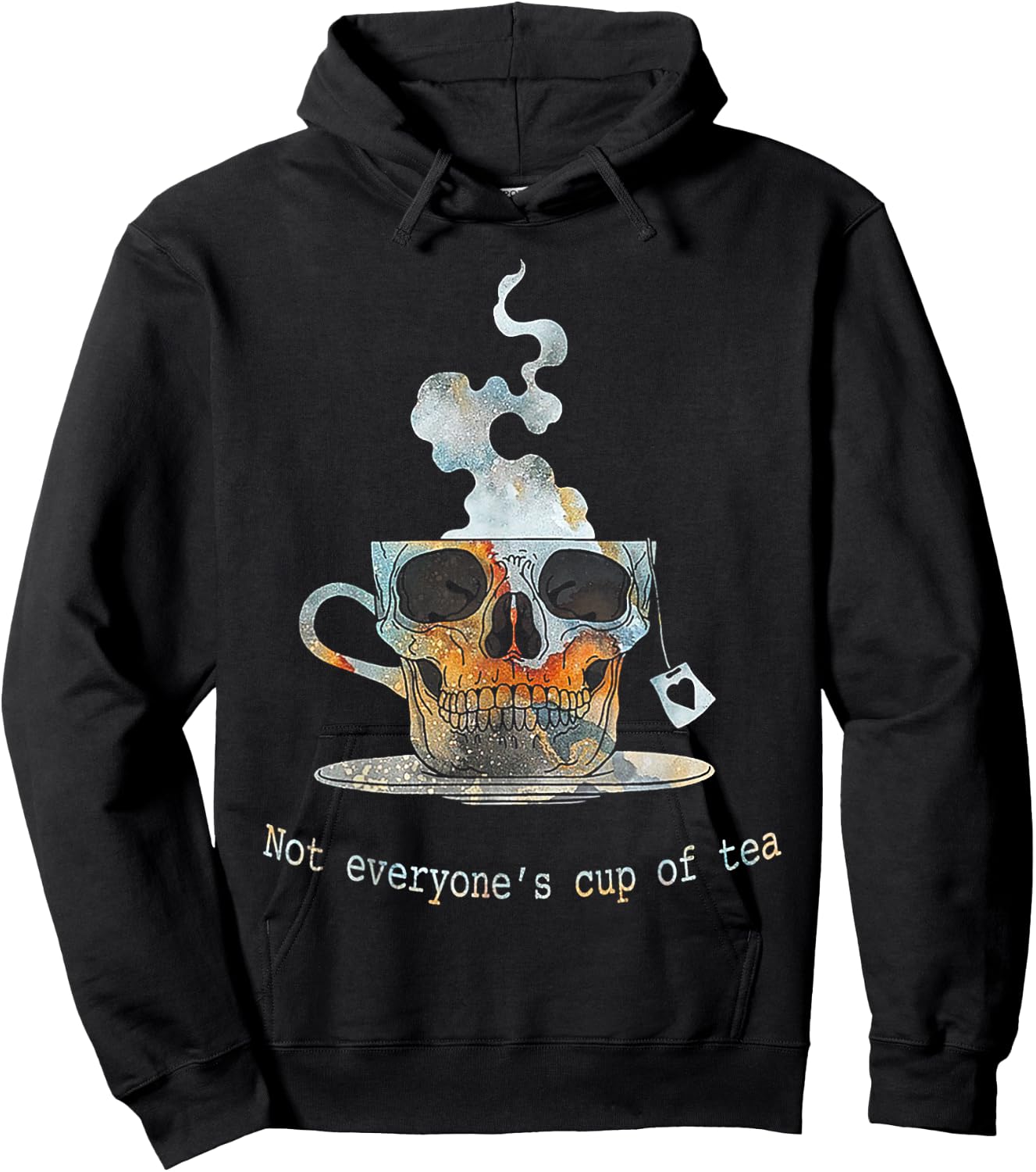 Not Everyone's Cup Of Tea Skull Shirt Hoodie - Hoodie | Black