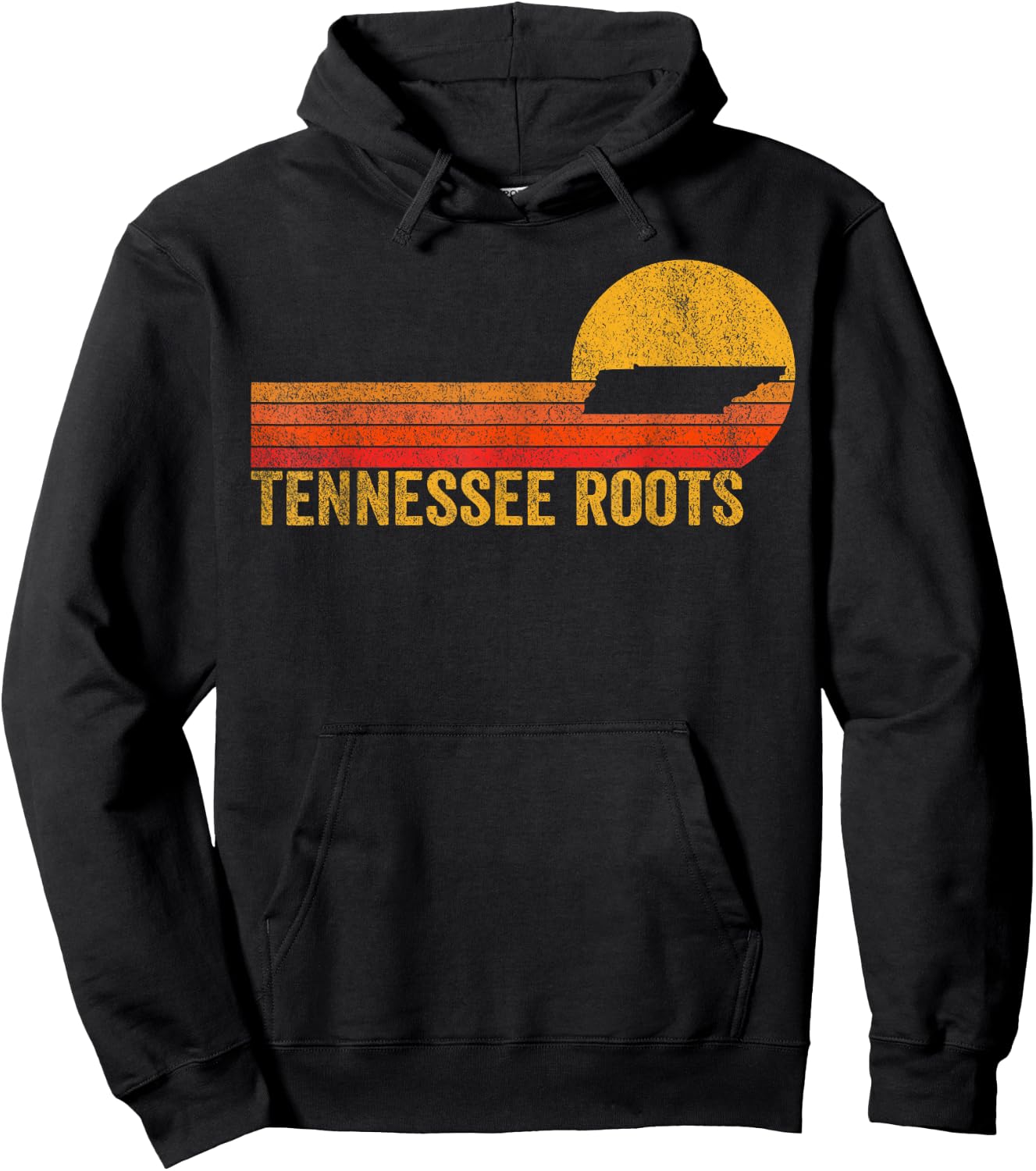 Retro Tennessee Funny Tennessee Home Tennessee Roots Vintage Hoodie - Hoodie | Black