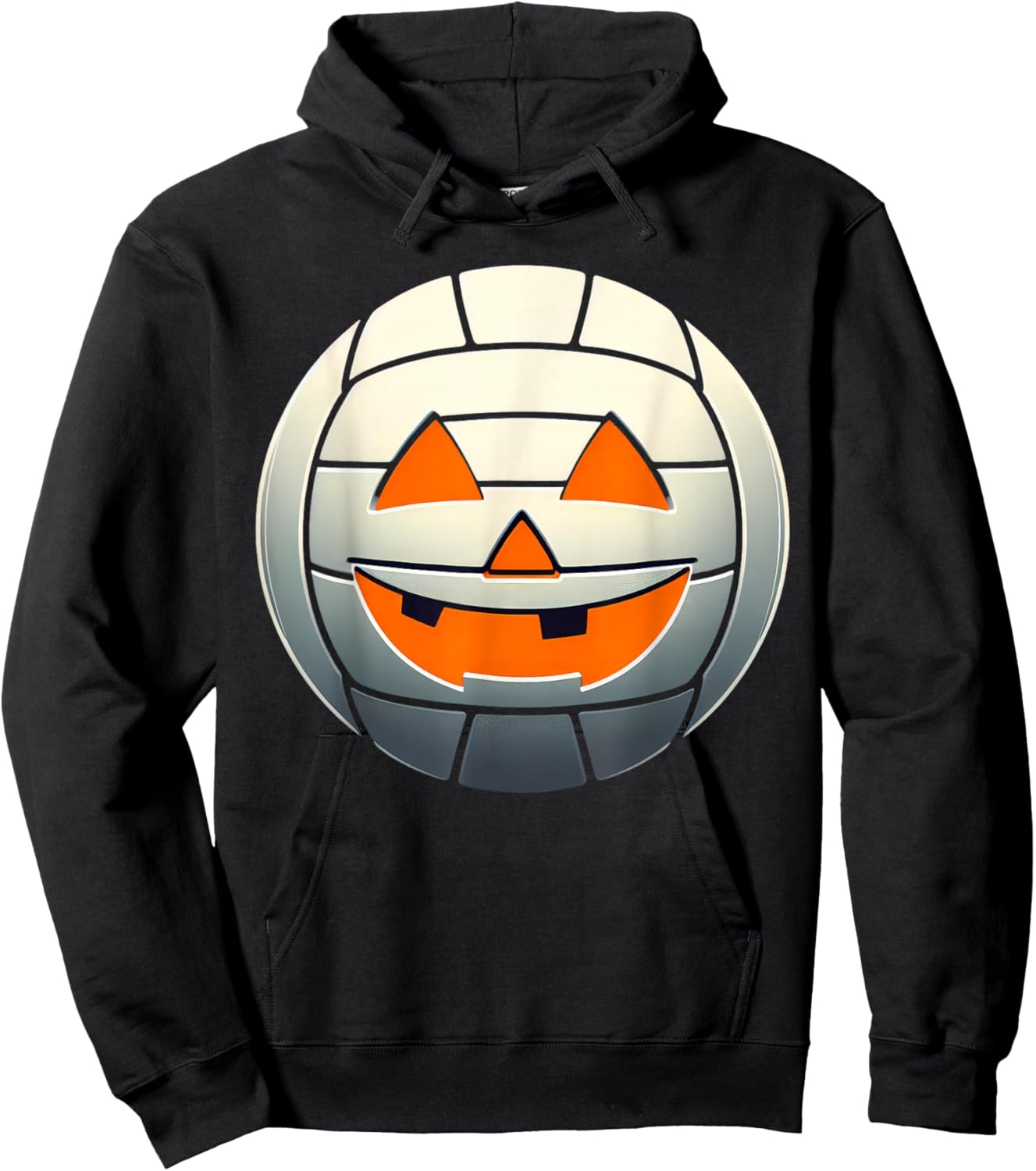 Halloween Jack O Lantern Volleyball Player Coach Pitcher Hoodie - Hoodie | Black