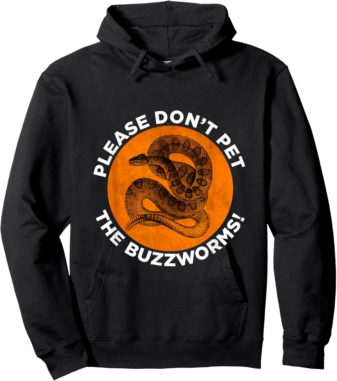 Funny Don't Pet The Buzzworms Rattlesnake Hoodie - Hoodie | Black
