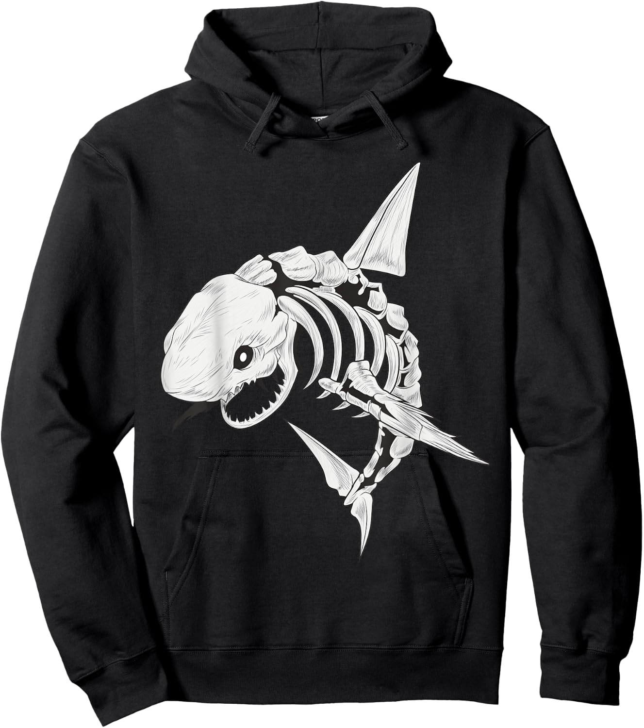 Shark Skeleton Shirt Spooky Shark Halloween Costumes Skull Hoodie - Hoodie | Black