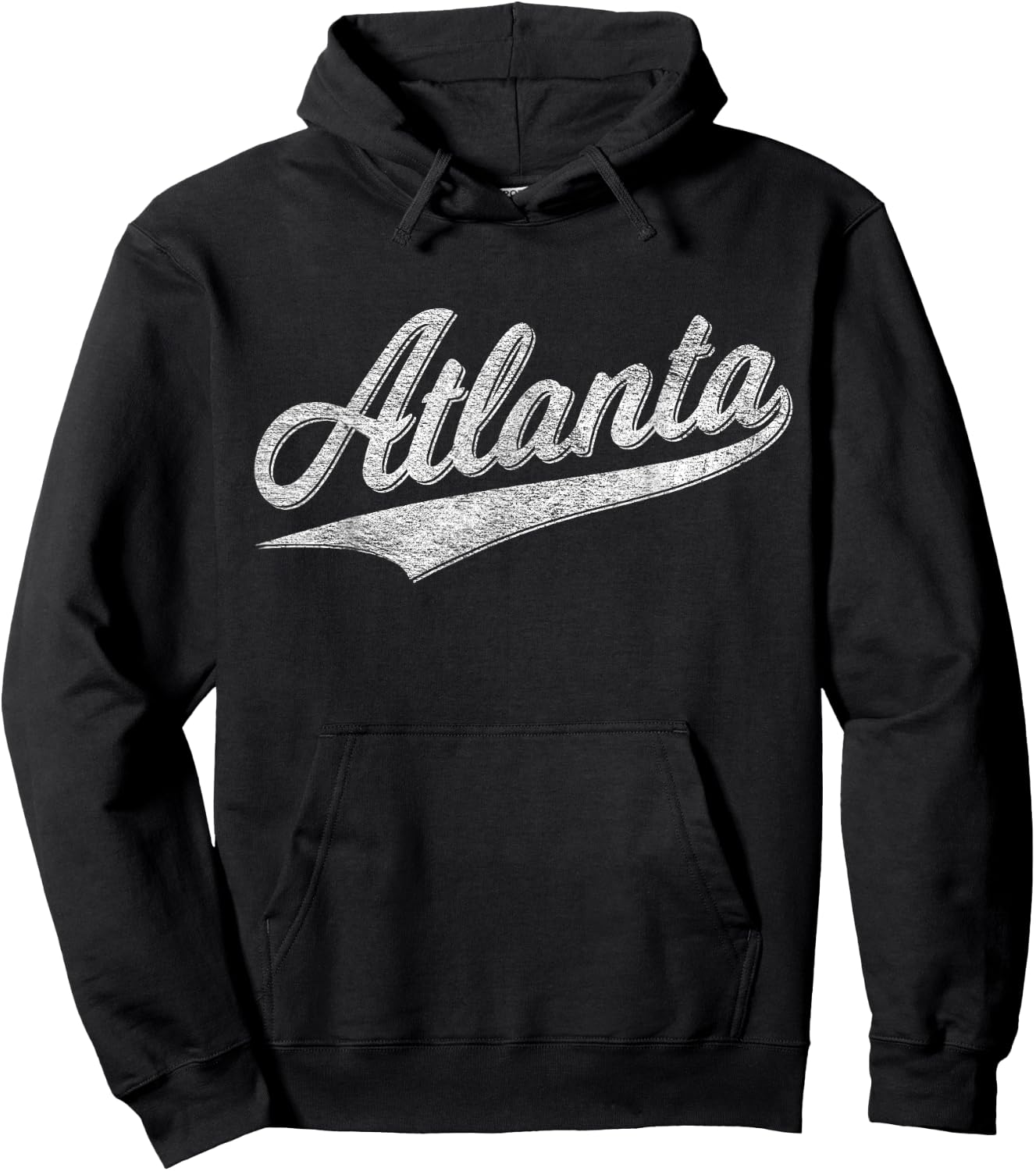 Atlanta Georgia Varsity Script Sports Jersey Classic Style Hoodie - Hoodie | Black