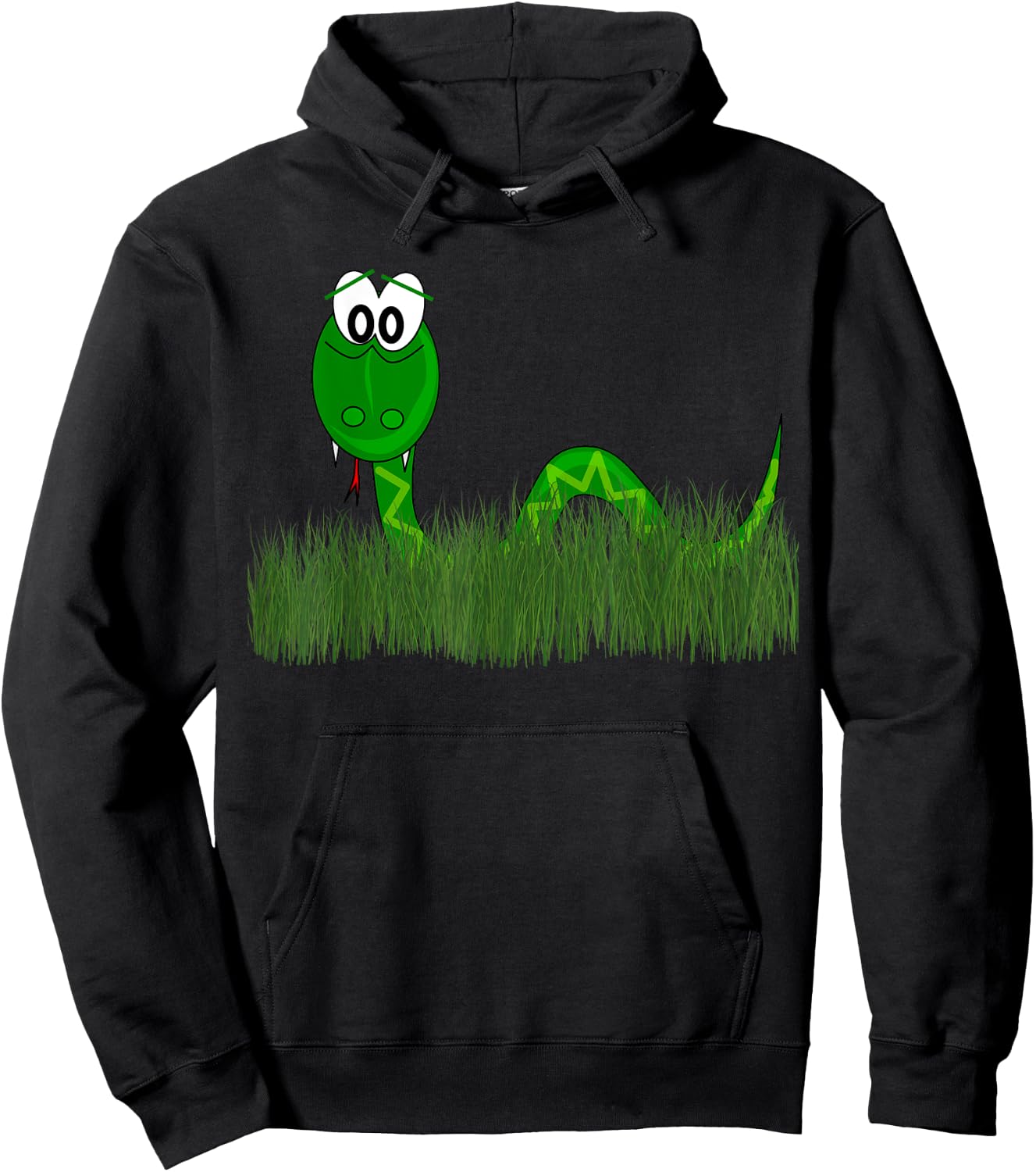 Cute Snake In The Grass Hoodie - Hoodie | Black