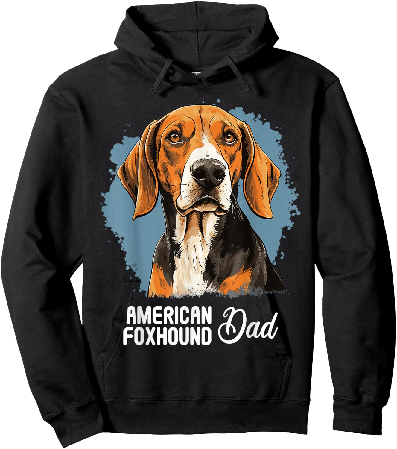 American Foxhound Dad Dog American Foxhound Hoodie - Hoodie | Black