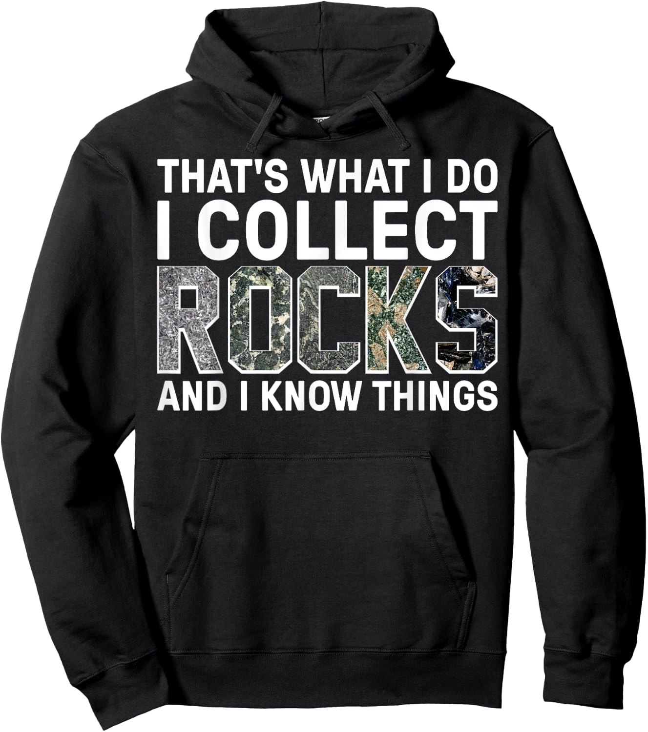 Funny Rock Collecting Gift Rockhound Men Women Geology Lover Hoodie - Hoodie | Black