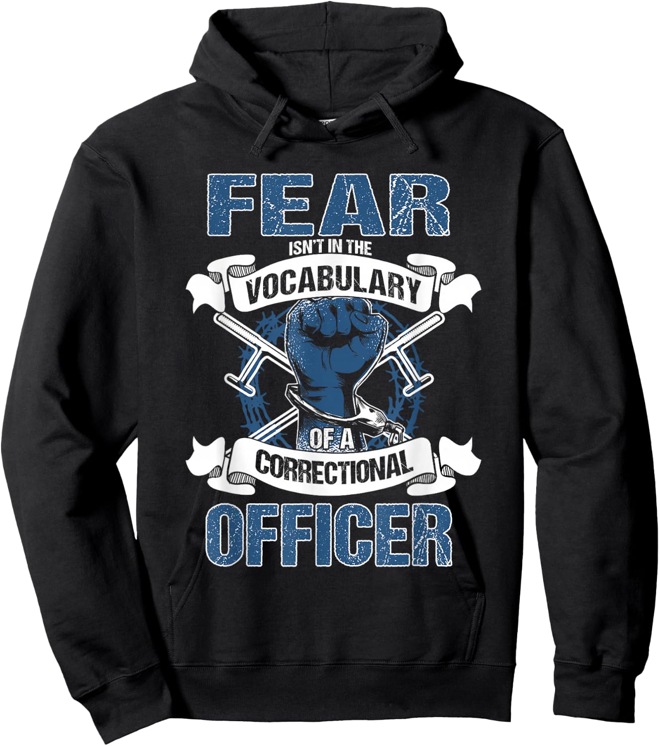 Cool Correctional Officer Apparel Correctional Officer - Men's Black Classic Fit Short Sleeve - Small Hoodie - Hoodie | Black