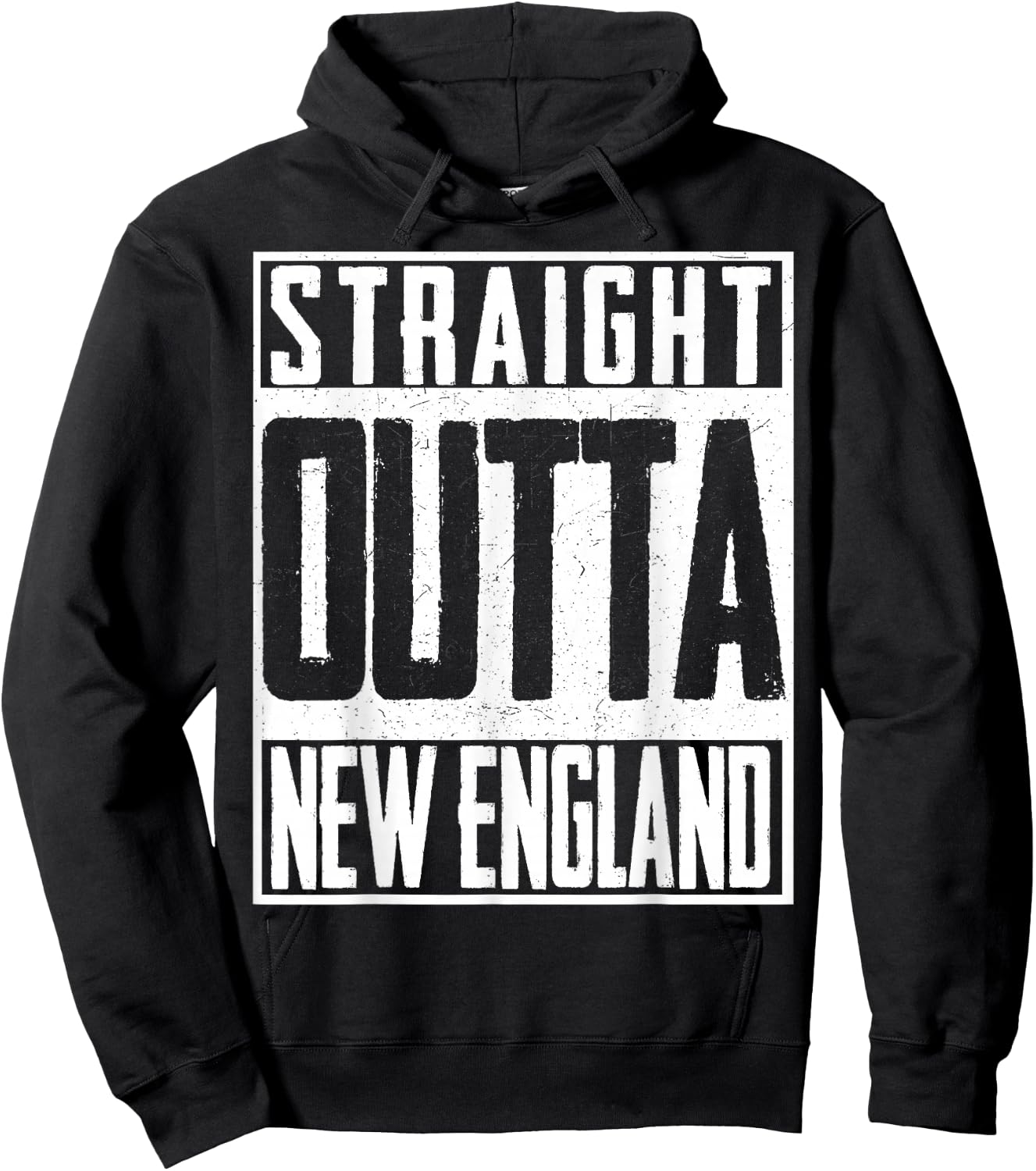 Straight Outta New England Pride Patriot Born in America Hoodie - Hoodie | Black