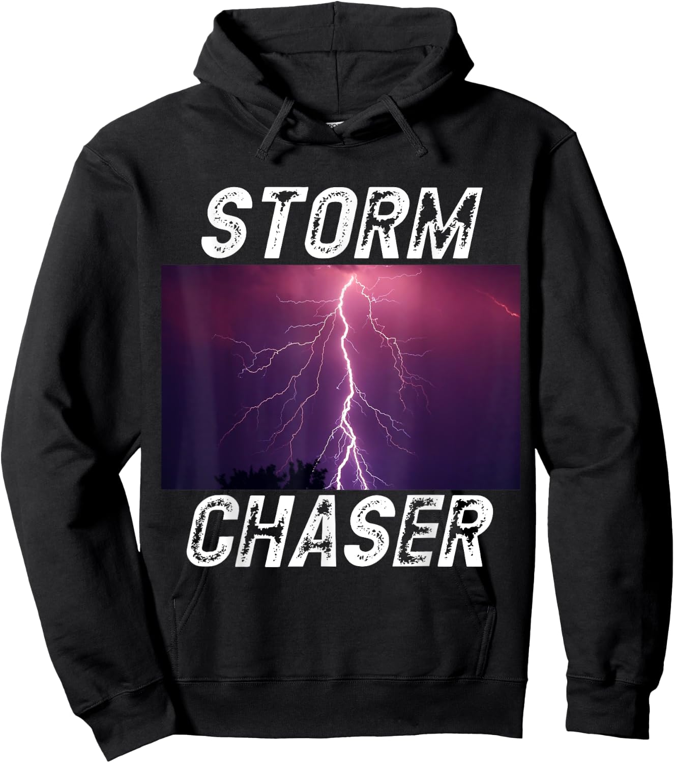 Storm Chaser Lightning Picture Weather Meteorologist Hoodie - Hoodie | Black