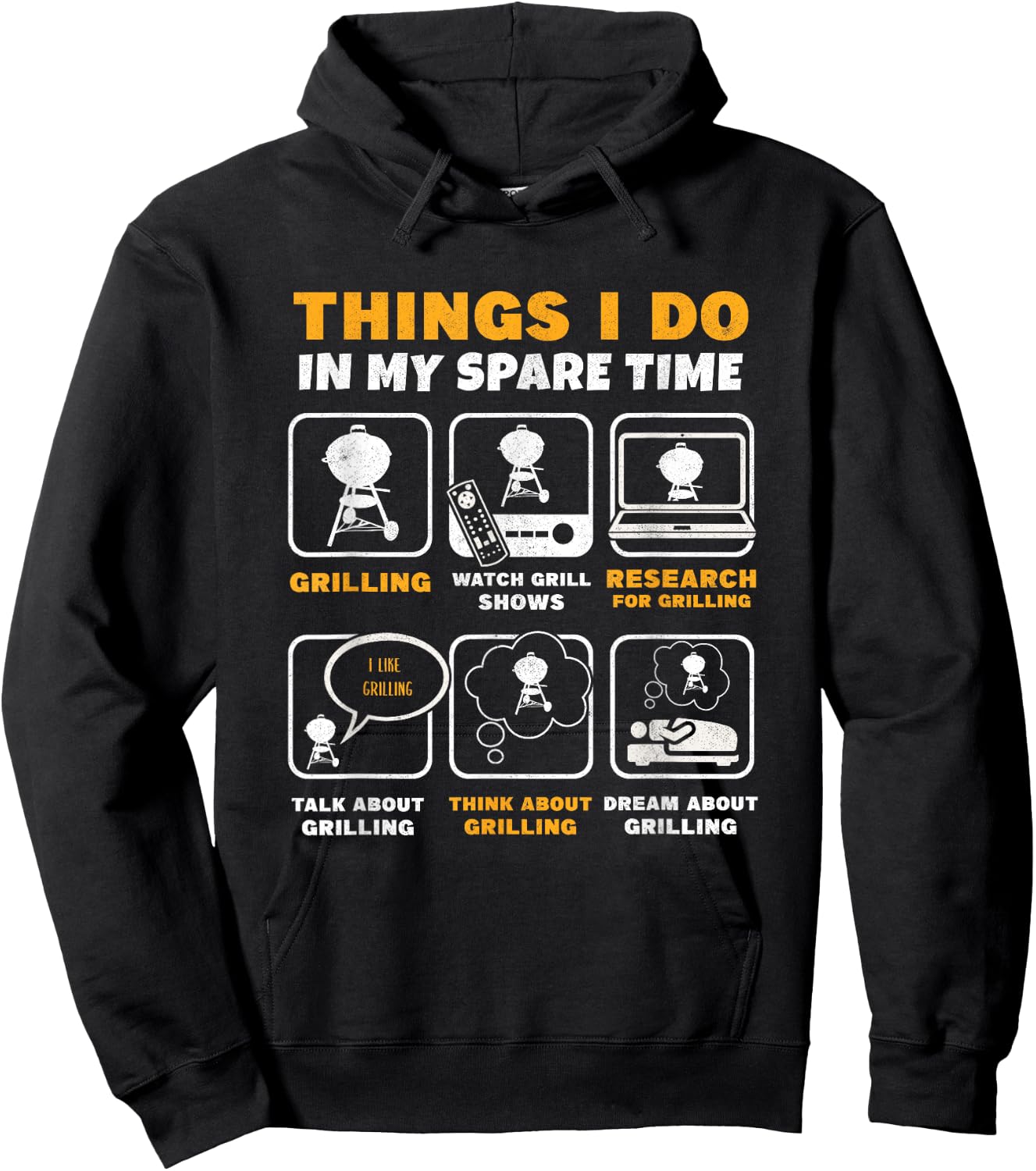 Barbecue Grilling Party Things I Do in My Spare Time BBQ Hoodie - Hoodie | Black