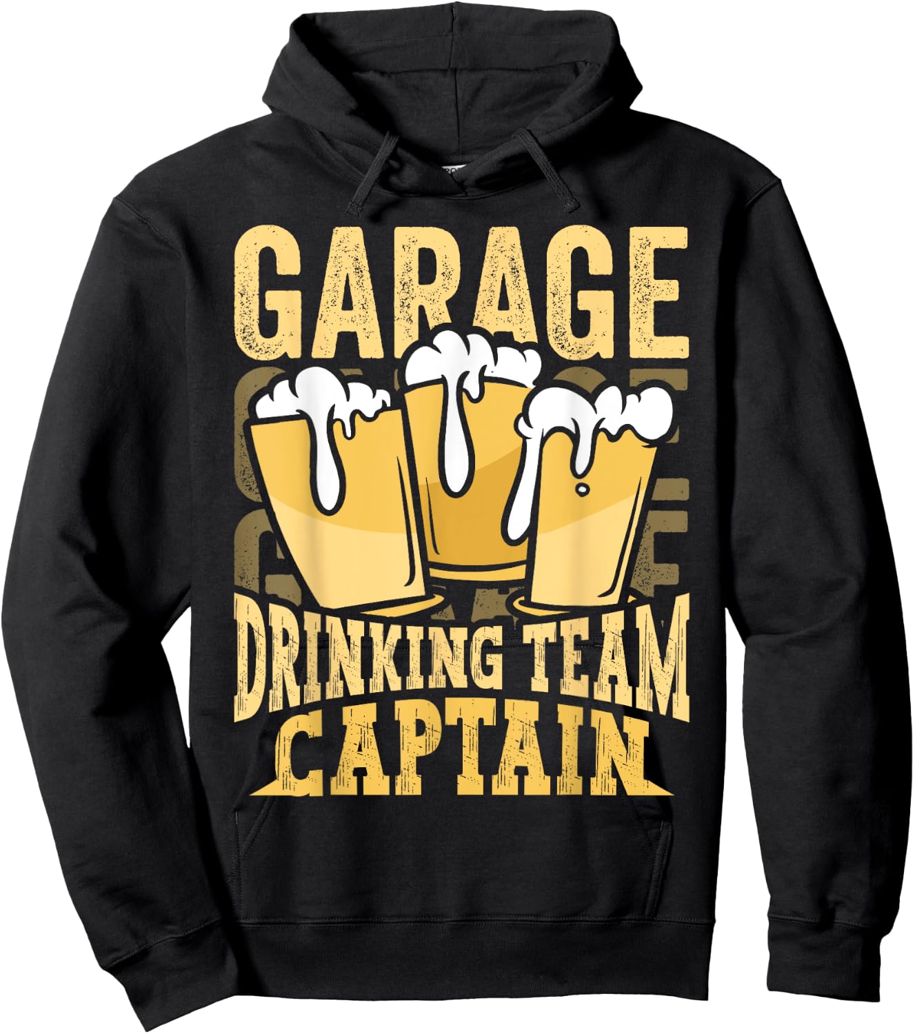 Garage Drinking Team Captain Beer Party Funny Drinker Gift Hoodie - Hoodie | Black