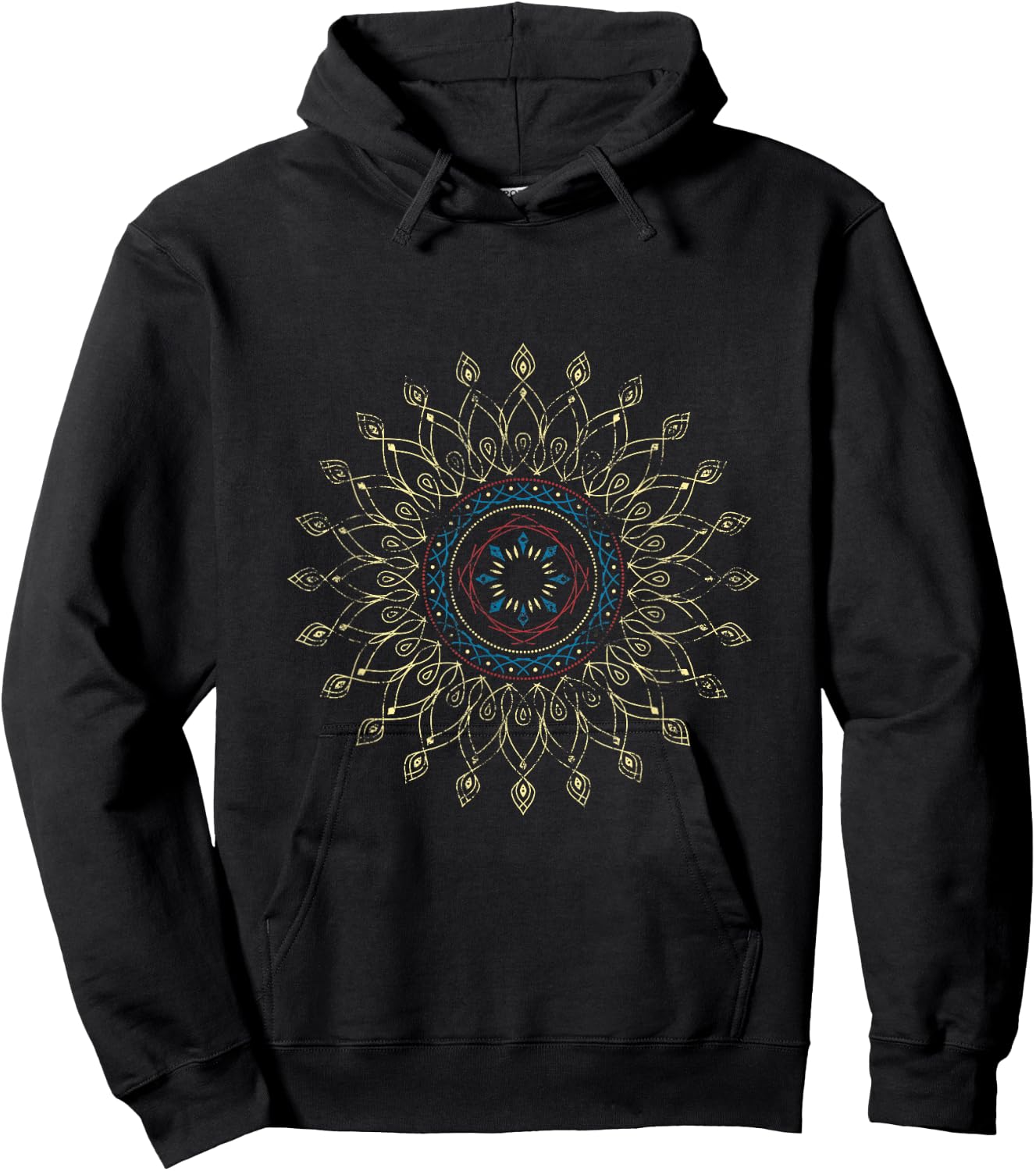 Vintage Mandala Hoodie - Hoodie | Black
