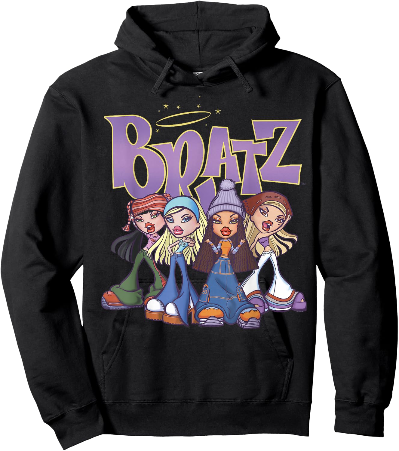 Bratz Original Four Group Shot Logo Hoodie - Hoodie | Black