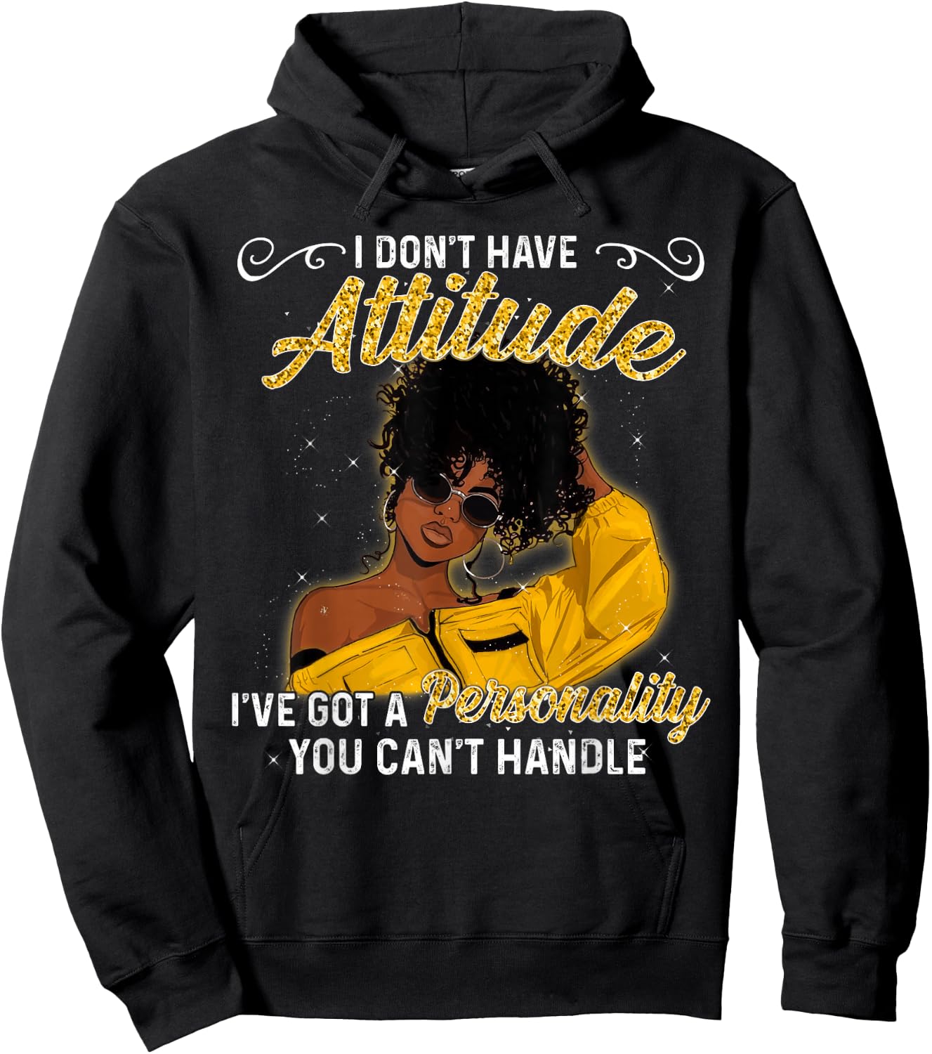 African American Melanin Queen Black Girl Magic Afro Small Hoodie - Hoodie | Black