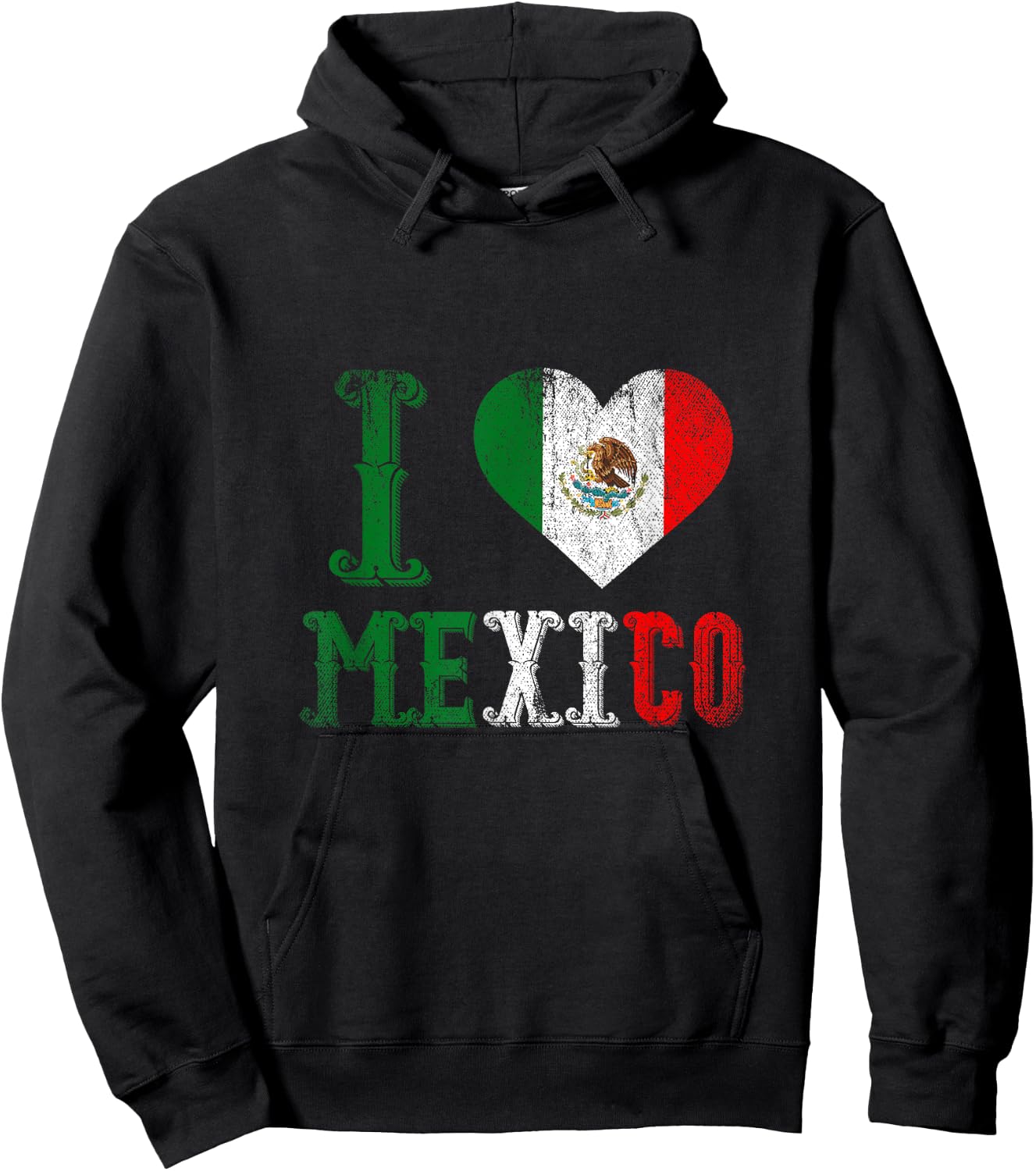 I Love Mexico Hoodie - Hoodie | Black