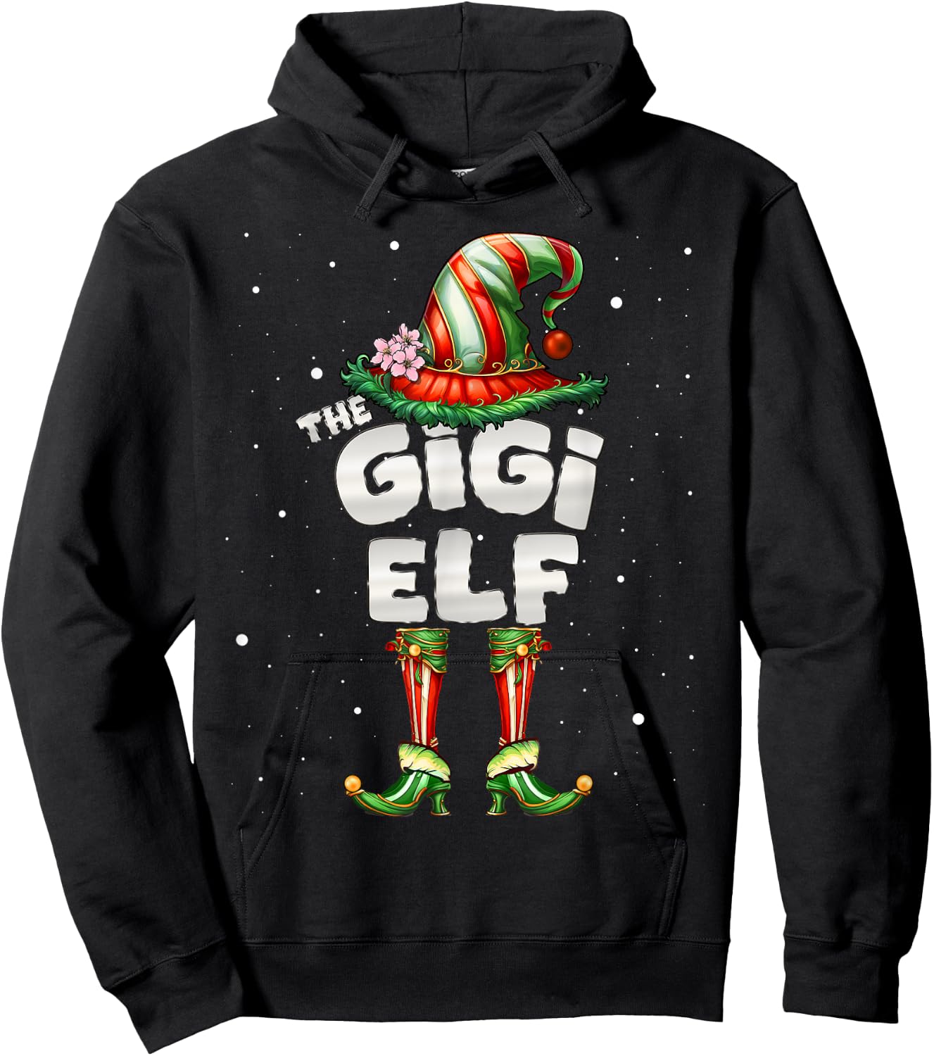 I'm The Gigi Elf Family Matching Group Christmas Hoodie - Hoodie | Black