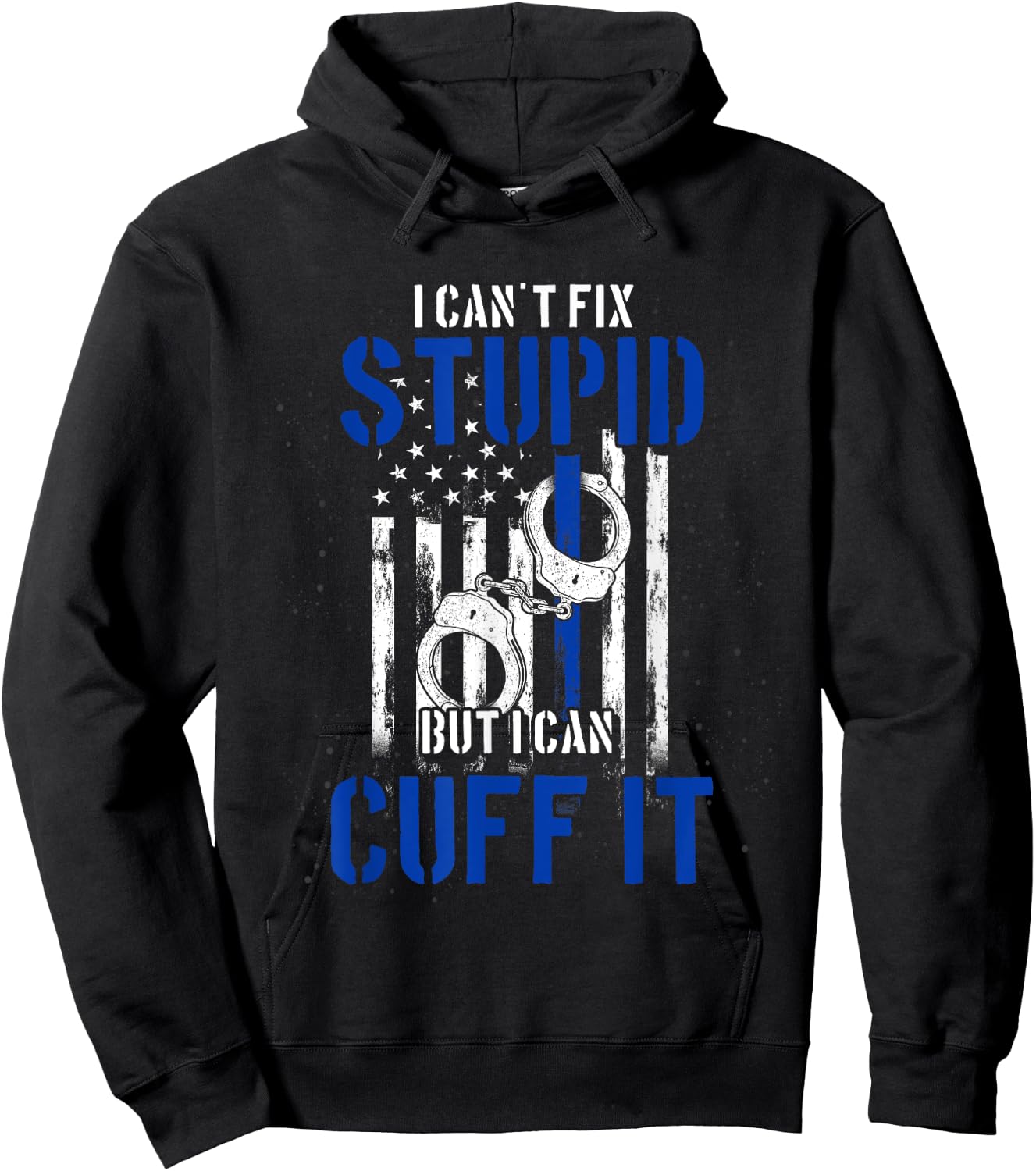Funny Policeman Gift Cuff Law Enforcement Police Hoodie - Hoodie | Black