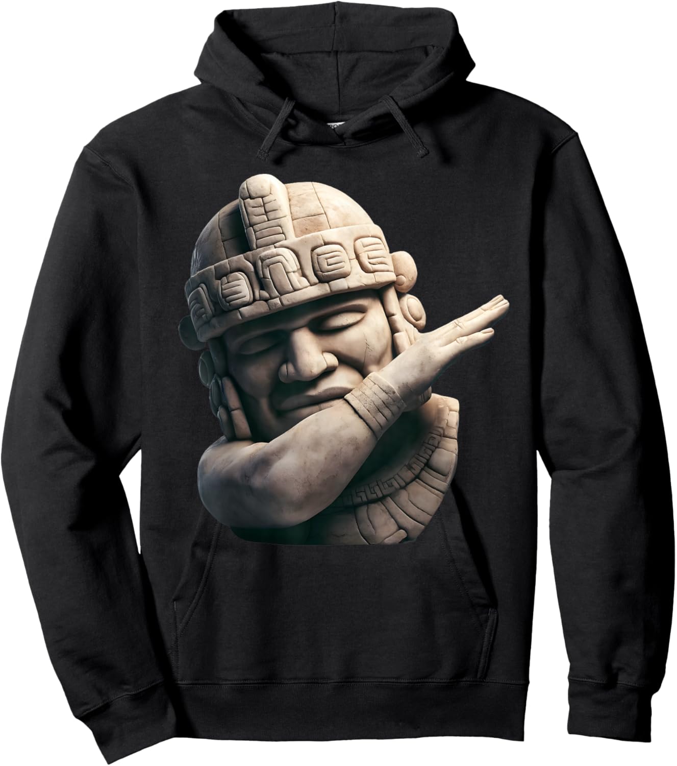 Olmec Colossal Head Dabbing Giant Statues Mexico Funny Hoodie - Hoodie | Black