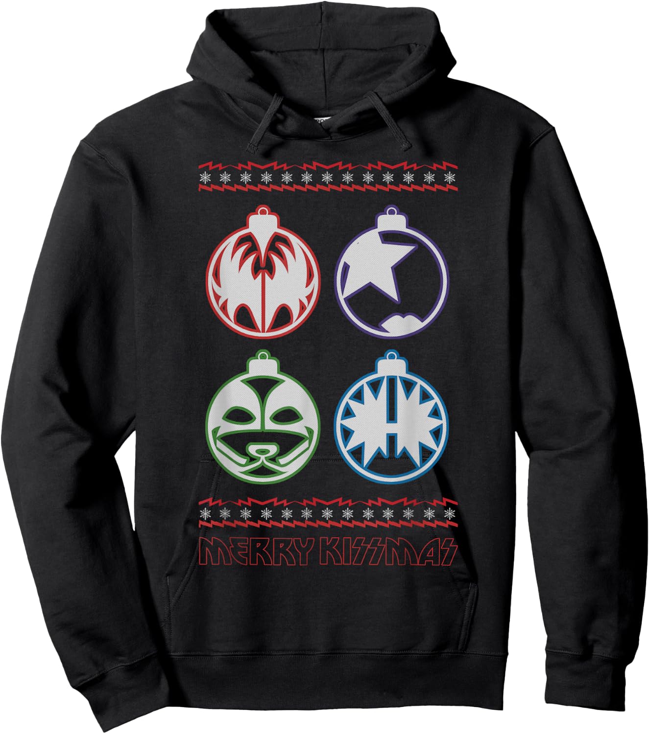 KISS - Rockin Around The KISSmas Tree Hoodie - Hoodie | Black