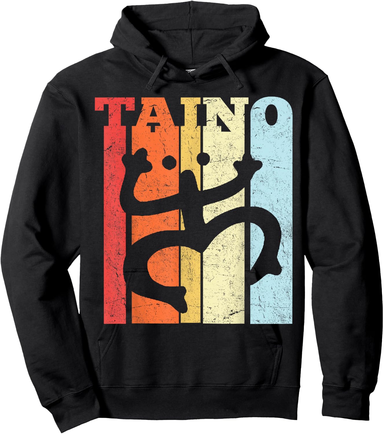 Coqui Vintage Puerto Rico Frog Vintage Boricua Taino Hoodie - Hoodie | Black