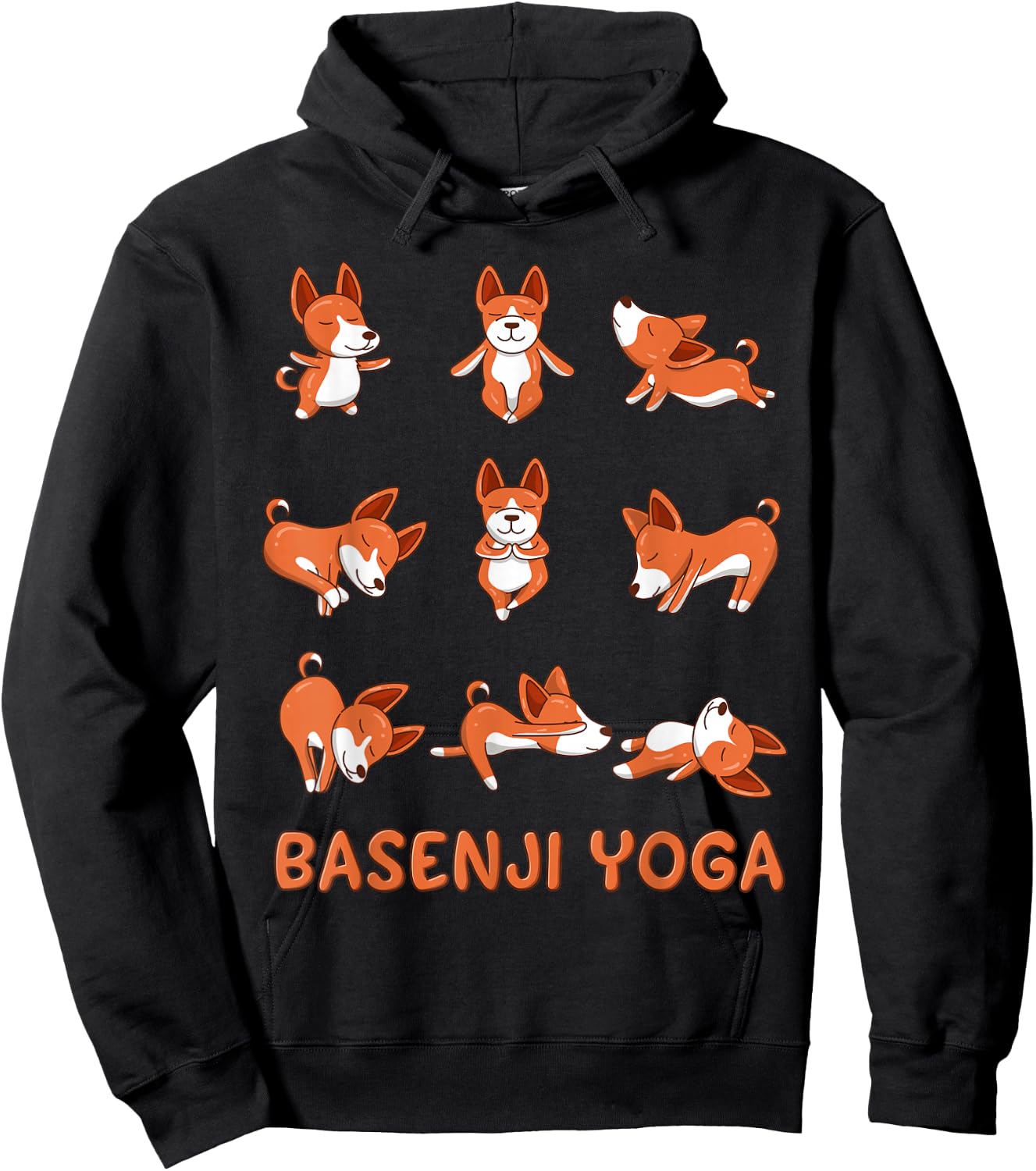 Basenji Yoga shirt Basenji Yoga Pose Meditation Hoodie - Hoodie | Black