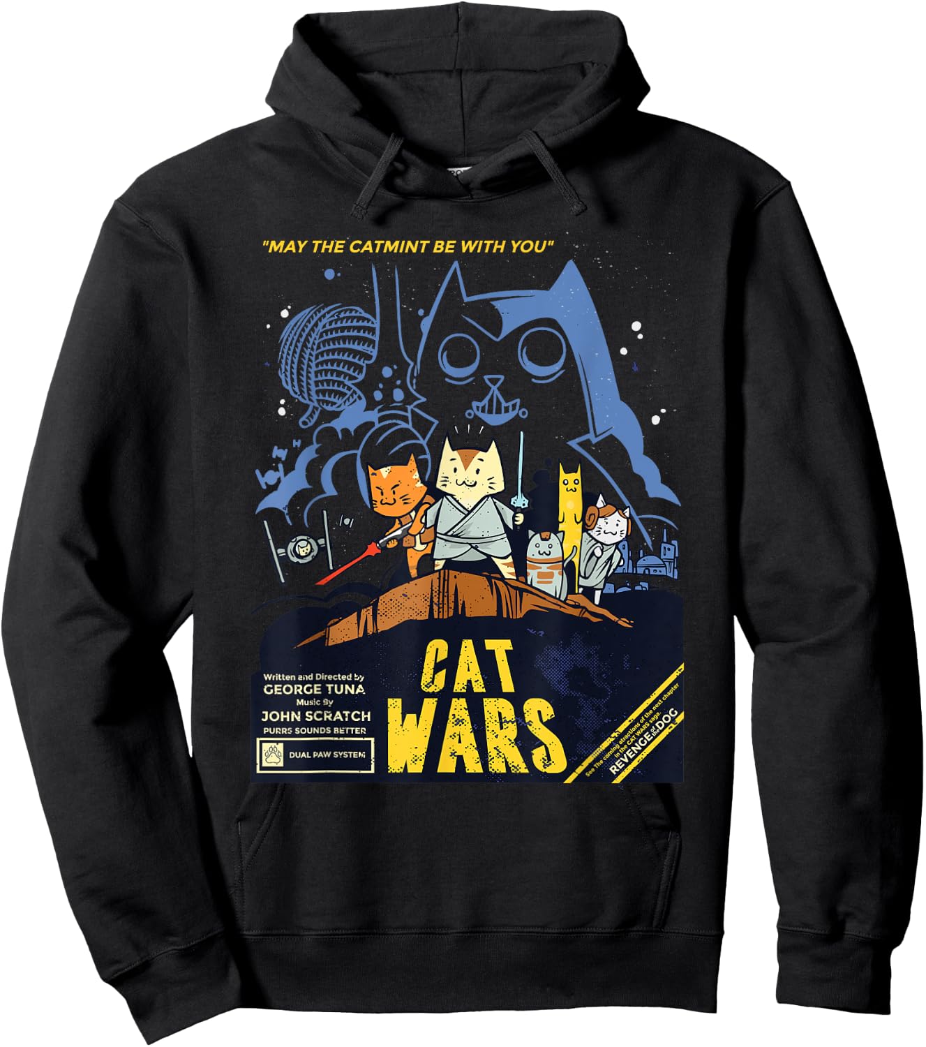 Cat Wars for Cat Lovers Perfect Funny Gift Women Girls Kids Hoodie - Hoodie | Black