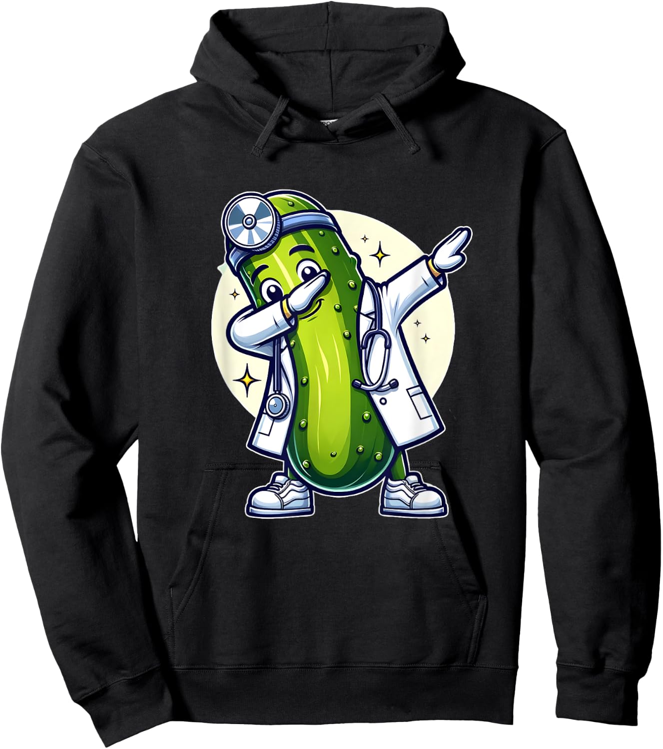 Dabbing Pickle Fun Medical Doctor Hoodie - Hoodie | Black