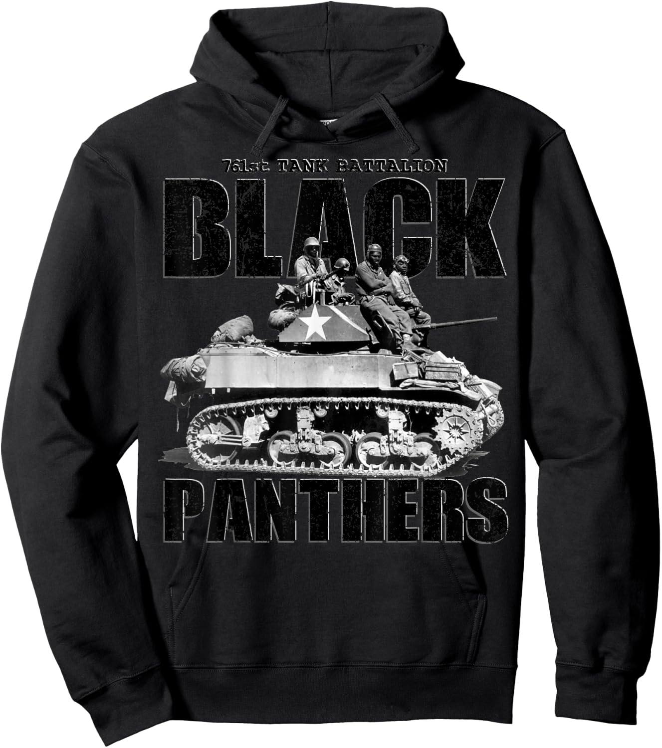Black Panthers 761st Tank Battalion WW2 Black Tank Squadron Hoodie - Hoodie | Black
