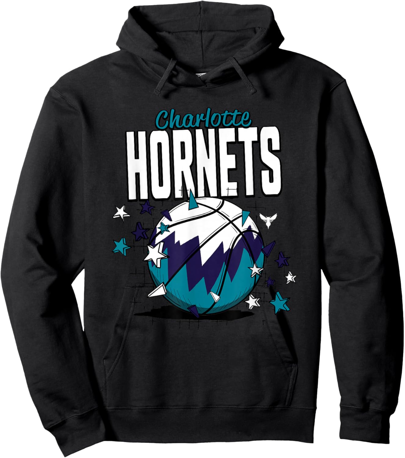 NBA Charlotte Hornets Basketball Doodle Stars Hoodie - Hoodie | Black