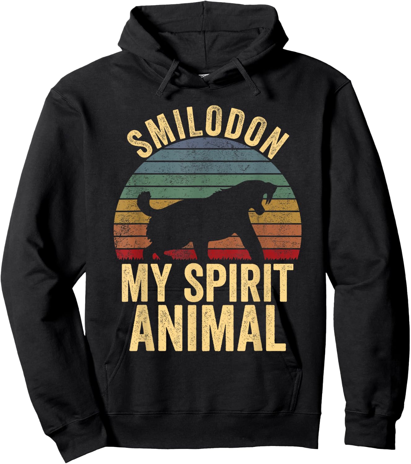 Smilodon Is My Spirit Animal Saber Tooth Tiger Lovers Hoodie - Hoodie | Black