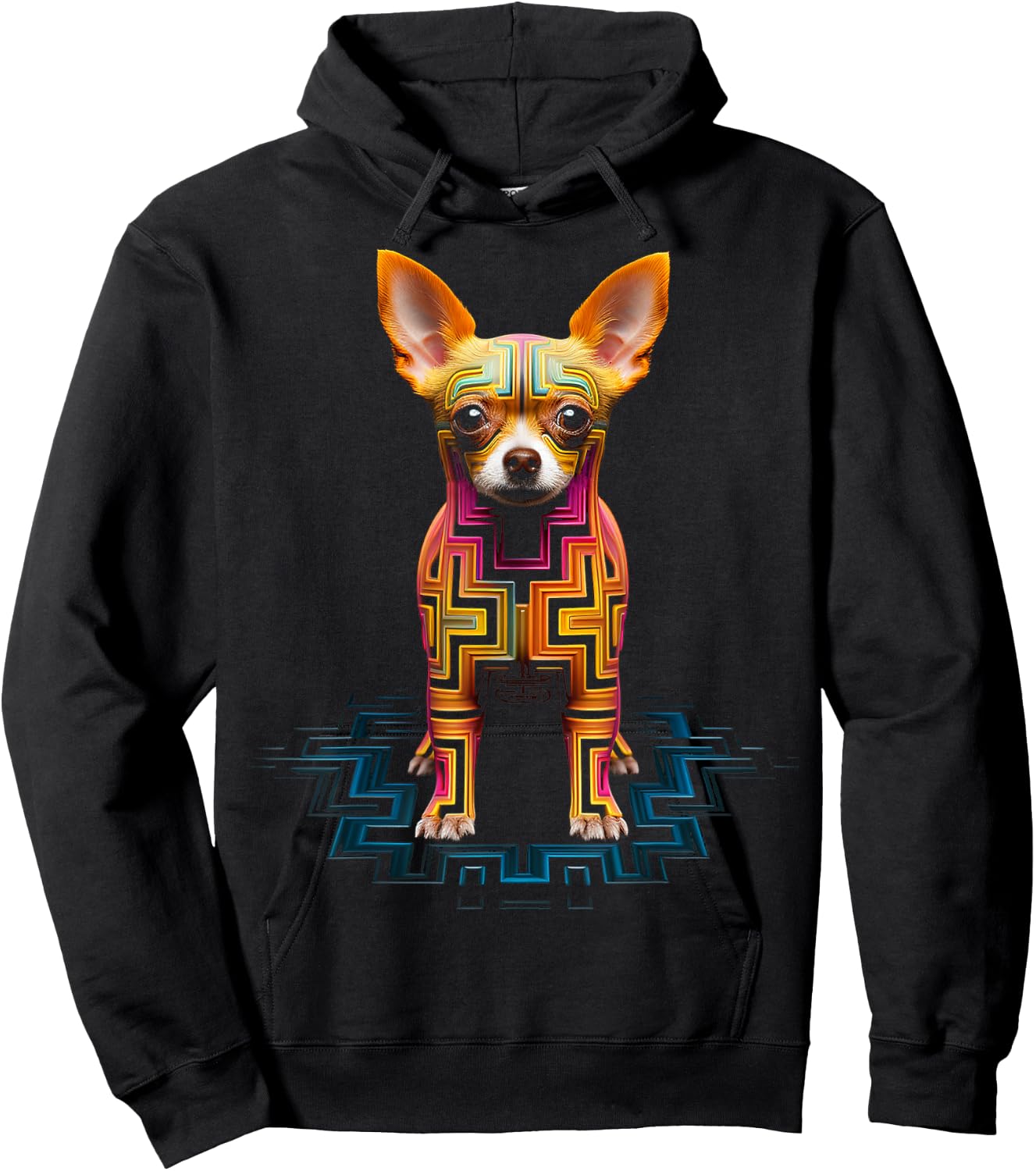 Chihuahua Lover Cute Mandala Animal Art Dog Chihuahua Hoodie - Hoodie | Black