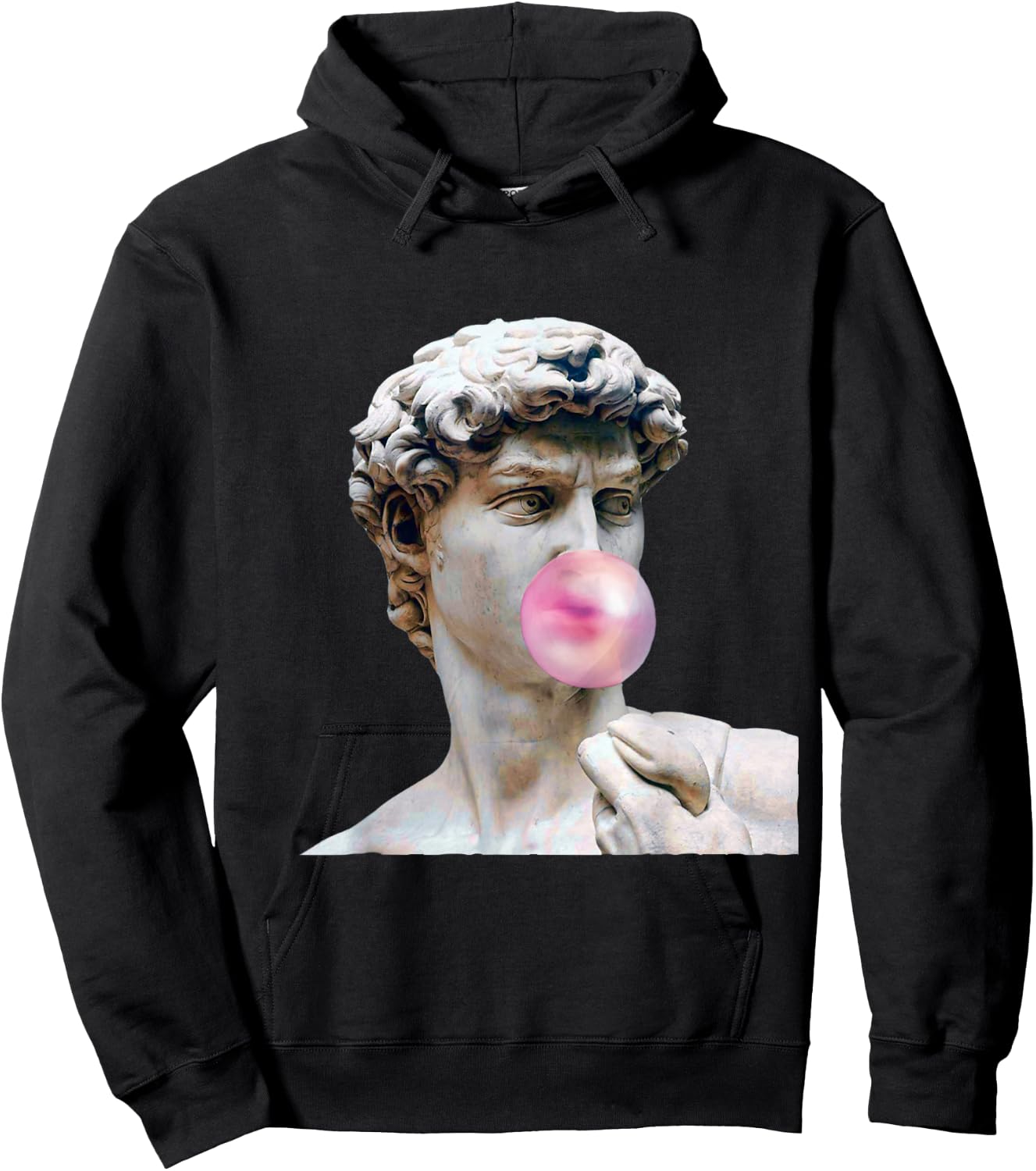 David Michelangelo with Chewing Gum Statue Art Man Woman Child Hoodie - Hoodie | Black