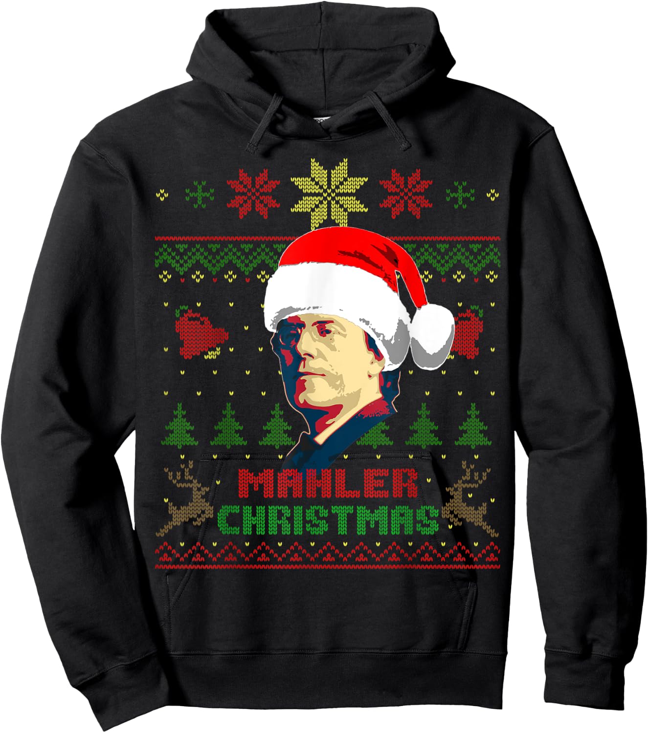 Gustav Mahler Funny Christmas Hoodie - Hoodie | Black