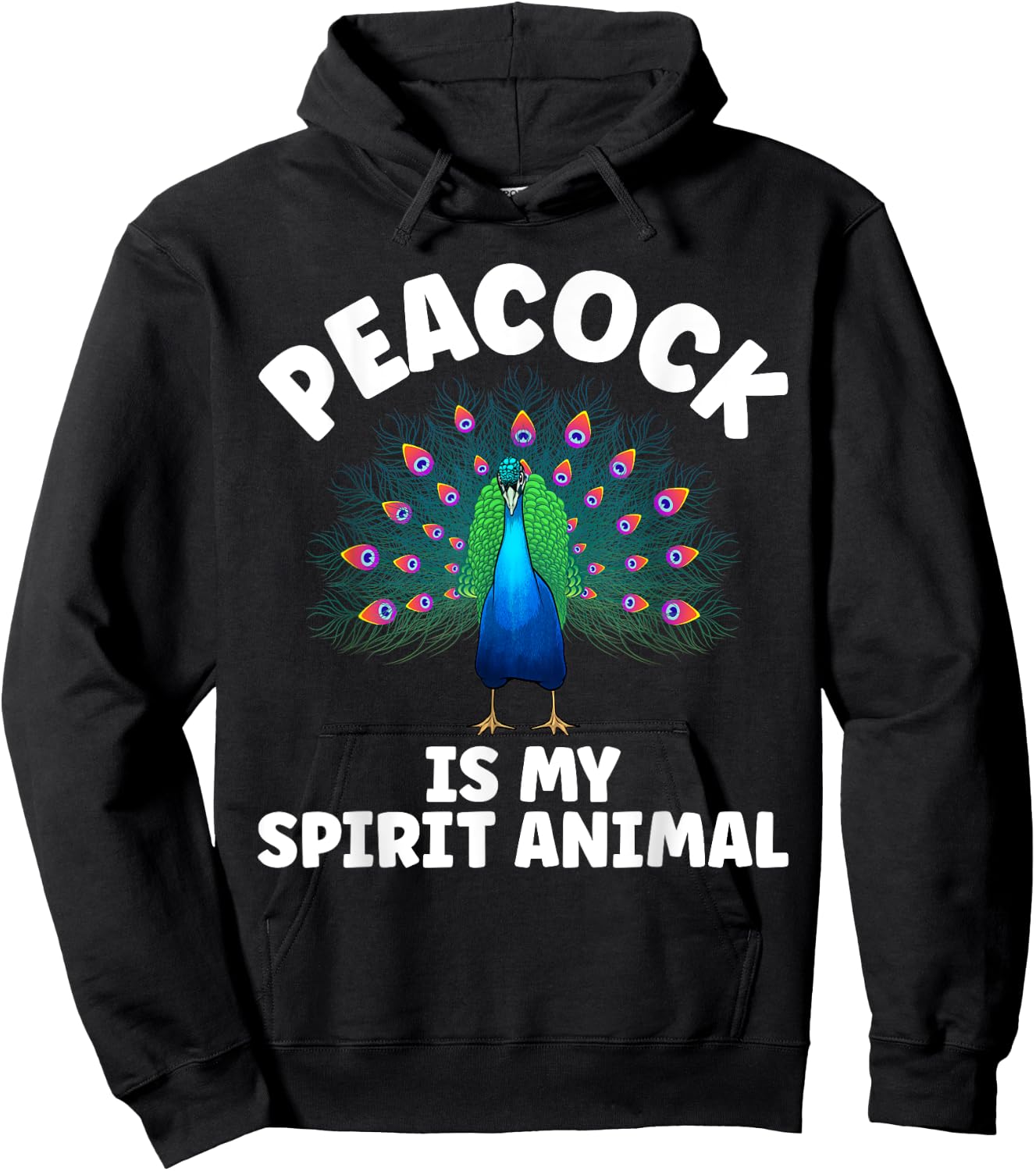 Funny Peacock Design Women Pheasant Peacock Lovers Hoodie - Hoodie | Black
