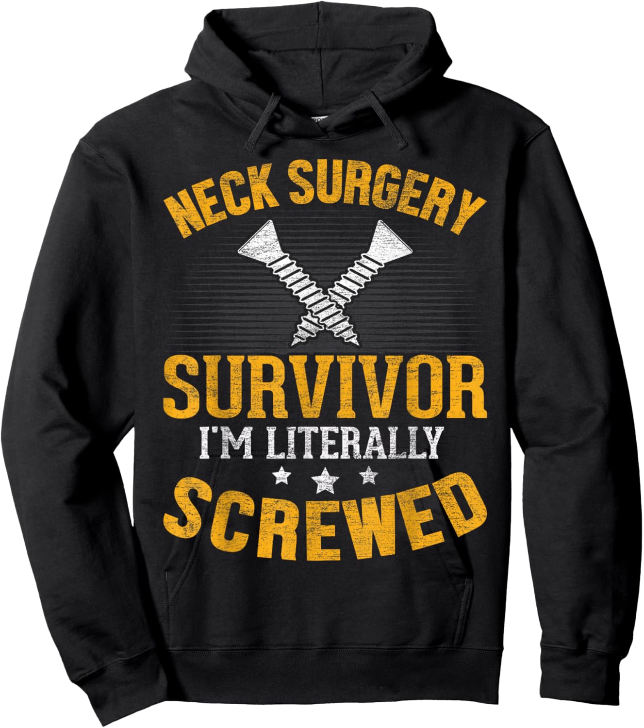 Neck Surgery Survivor ACDF Cervical Spinal Fusion Recovery Hoodie - Hoodie | Black