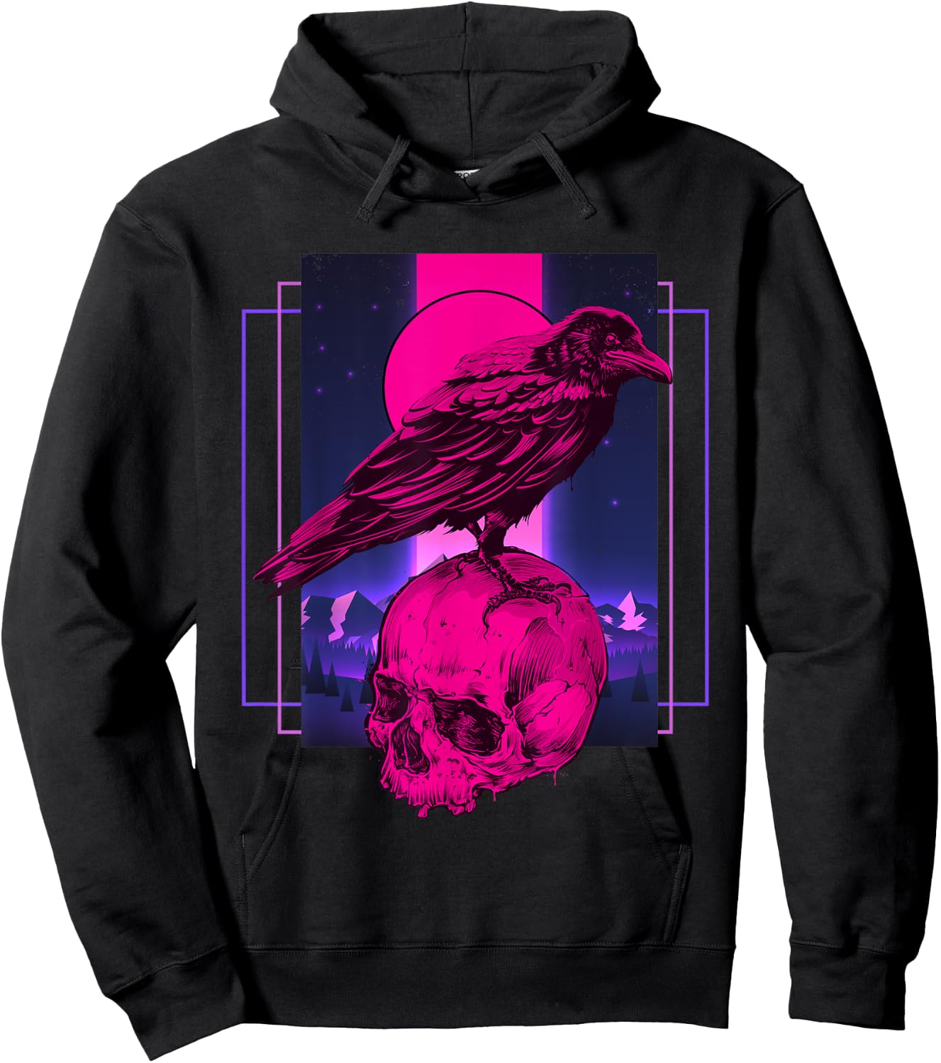 Skull Raven Hoodie - Hoodie | Black