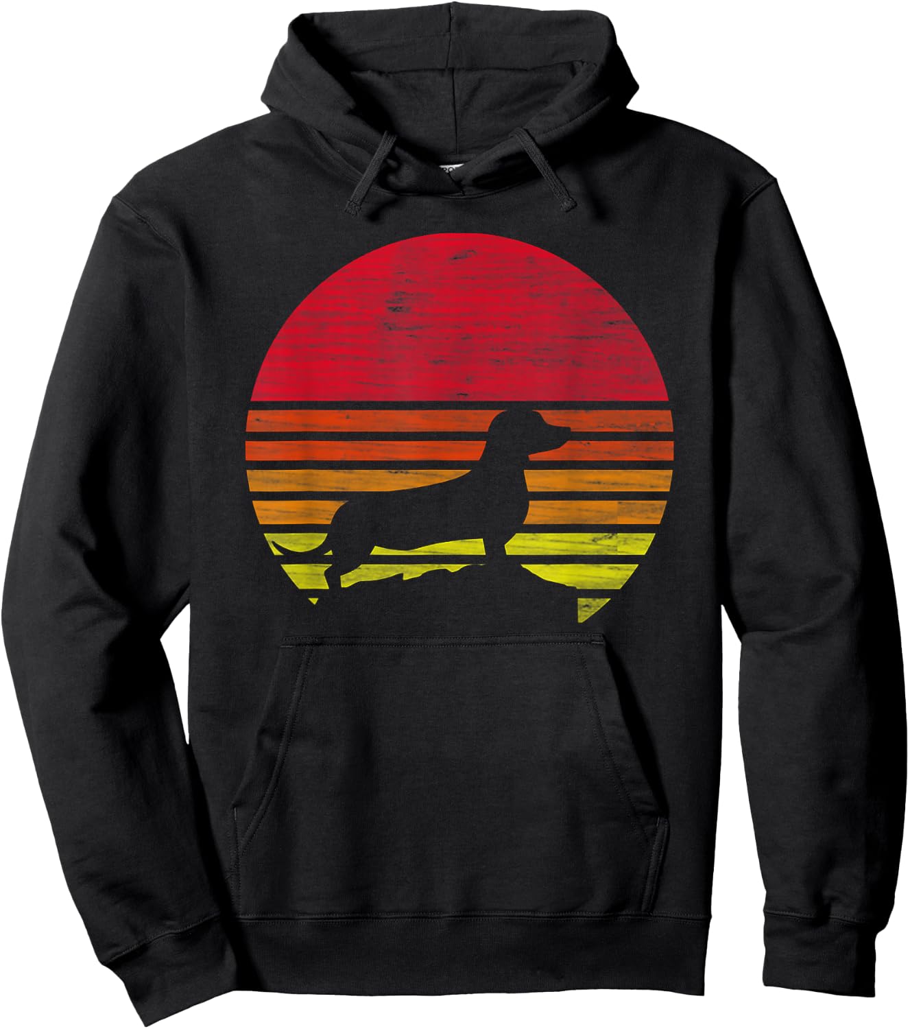 Dachshund Retro Hoodie - Hoodie | Black