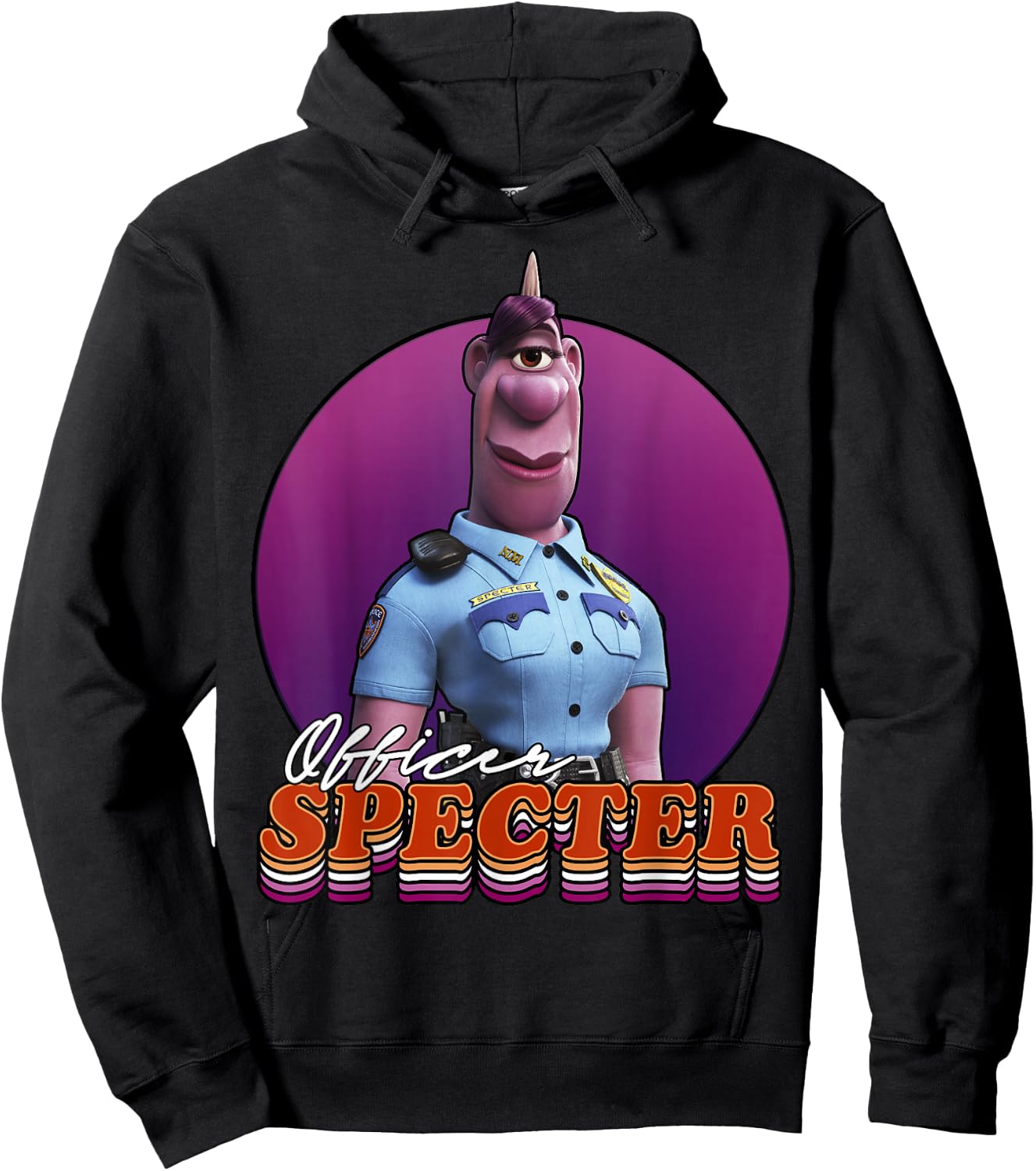 Disney Pixar Onward Officer Specter Portrait Hoodie - Hoodie | Black