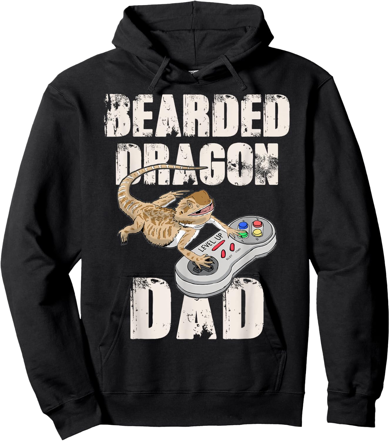 Bearded dragon Dad Video Game Reptiles Pagona Gamers Hoodie - Hoodie | Black