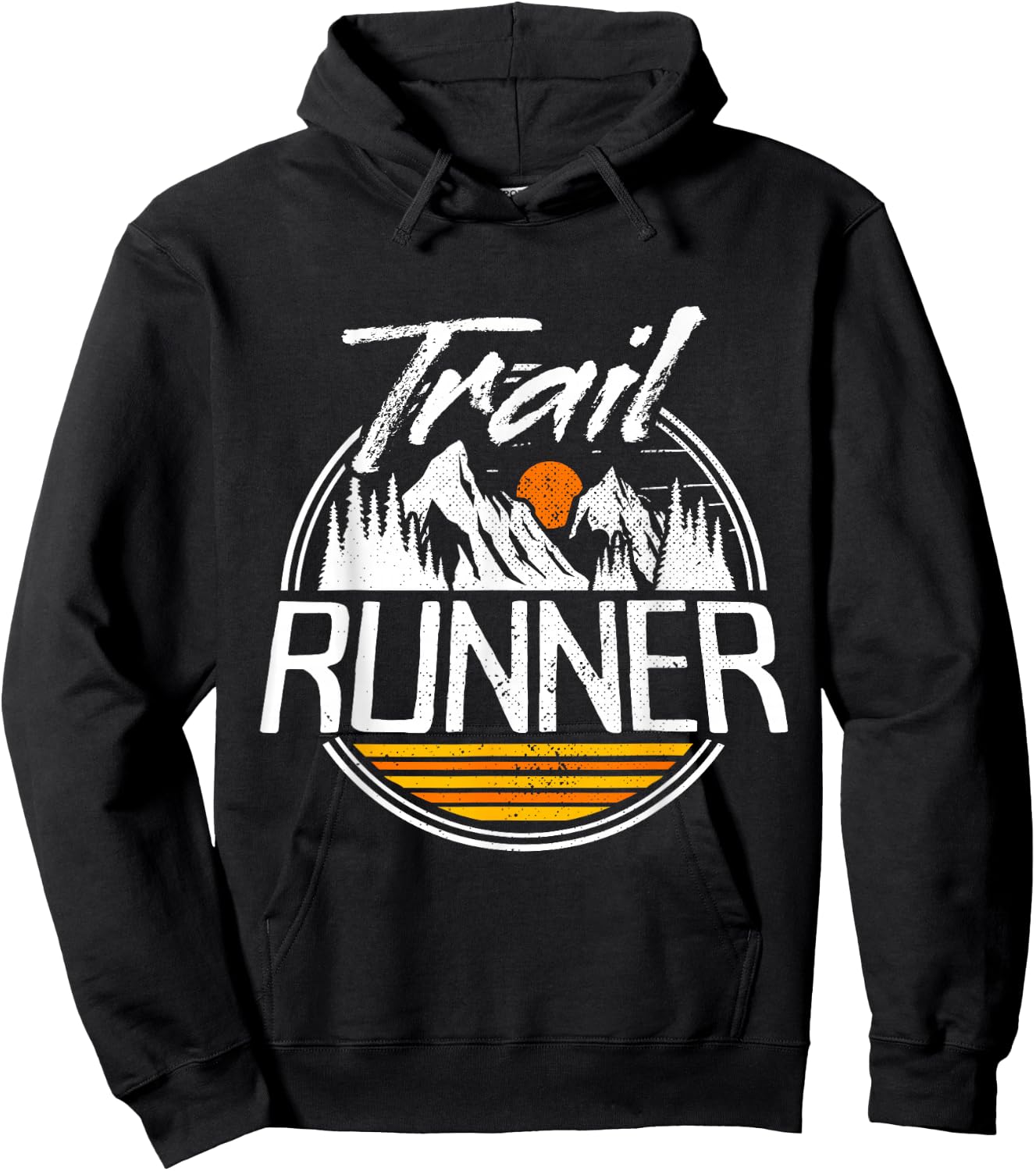 Trail Running Ultra Run Adventure Hiking Fell Trail Runner Hoodie - Hoodie | Black