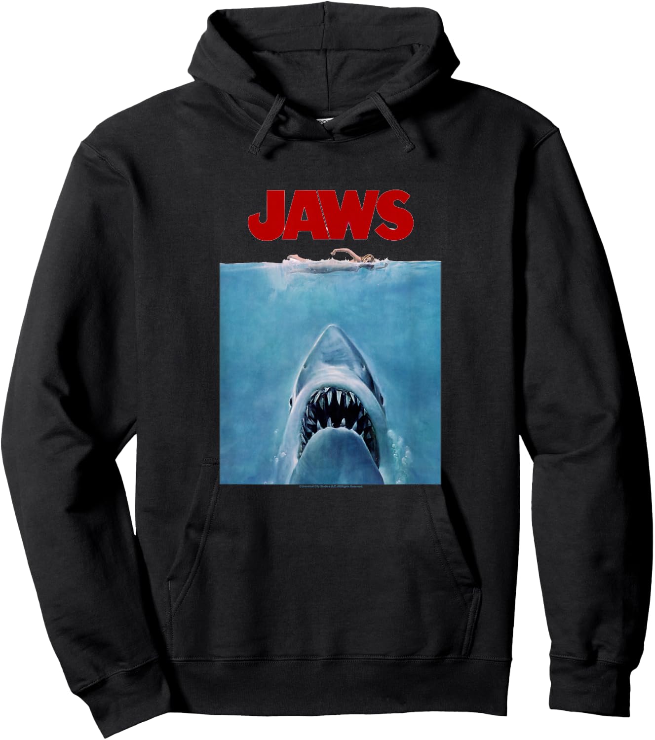 Jaws Classic Poster Art Hoodie - Hoodie | Black