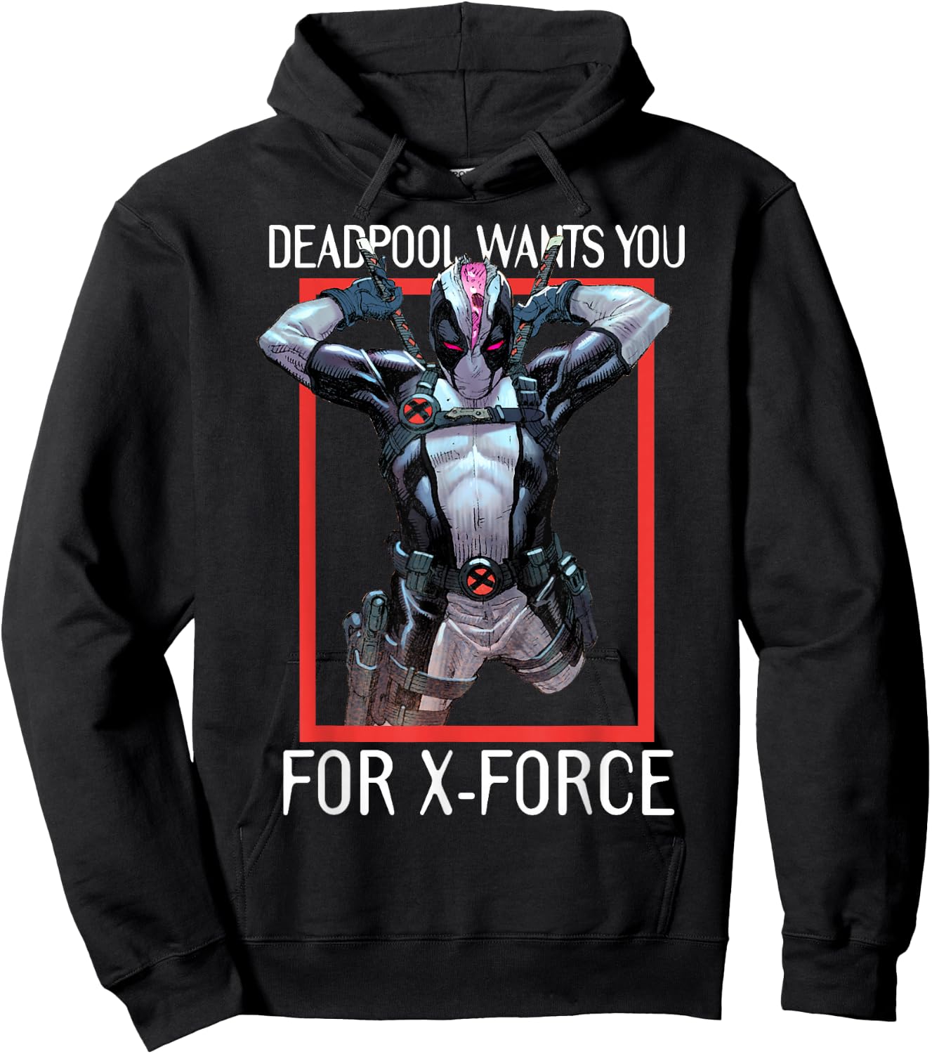 Marvel X-Force Deadpool Wants You for X-Force Poster Hoodie - Hoodie | Black
