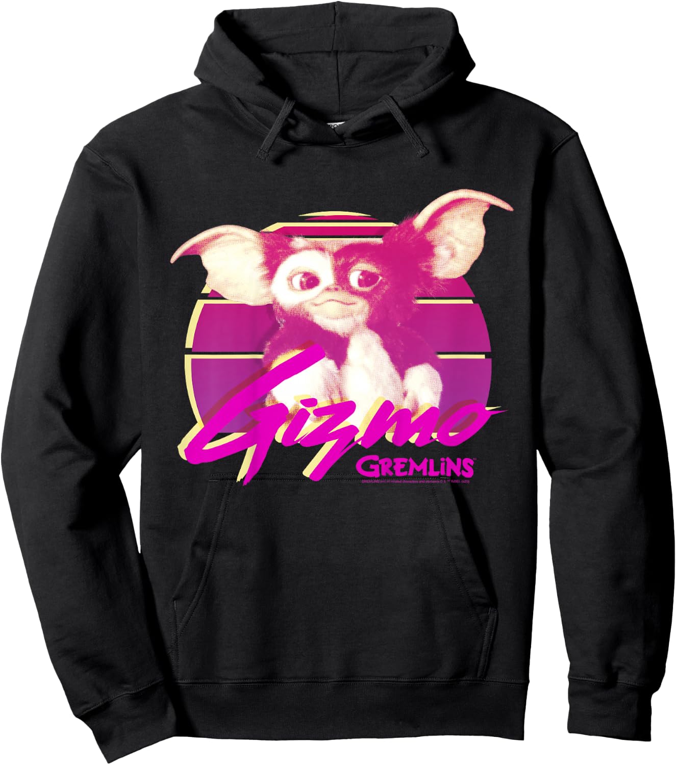 Kids Gremlins Gizmo Retro Portrait Hoodie - Hoodie | Black