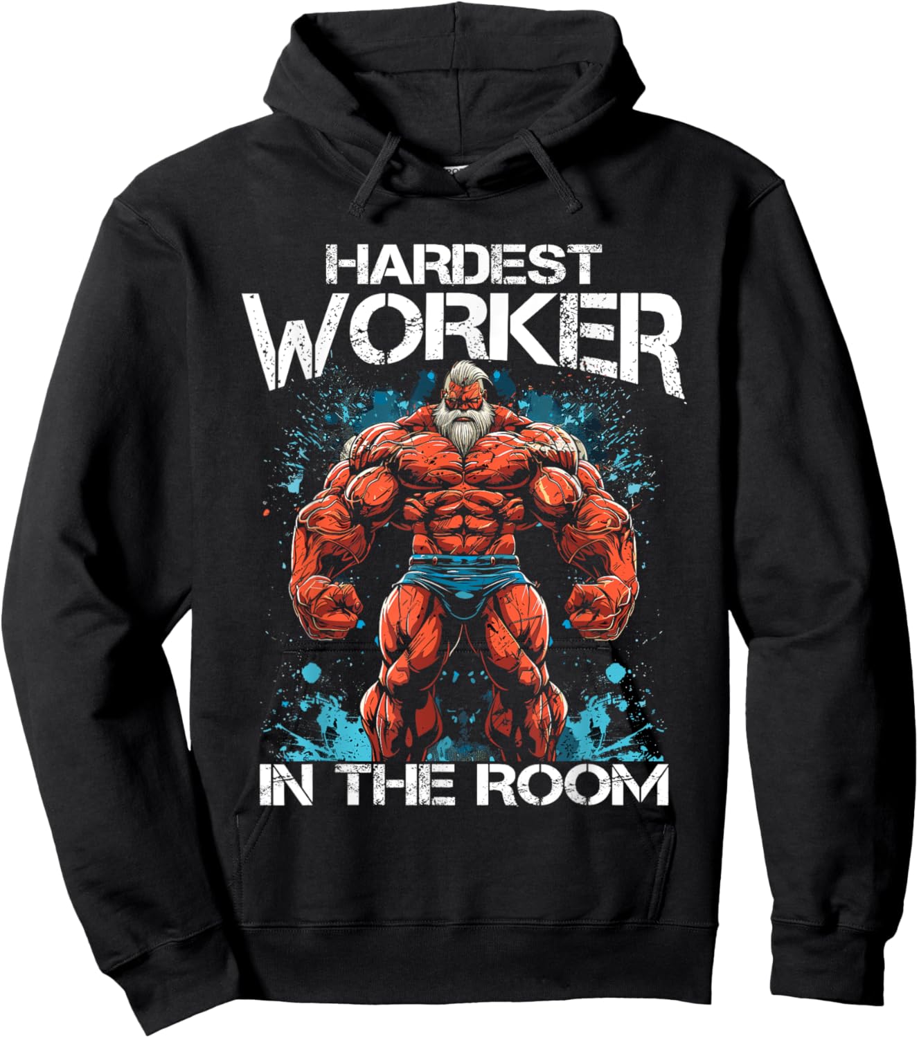Gym Workout Bodybuilding Hardest Worker in the room Hoodie - Hoodie | Black