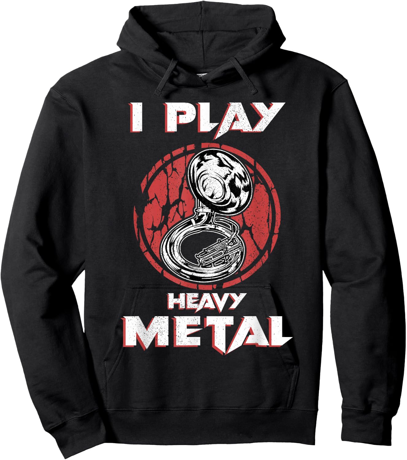 Sousaphone Shirt Play Heavy Metal Marching Band Tuba Hoodie - Hoodie | Black