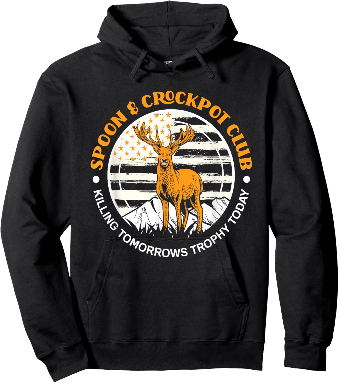 Spoon And Crockpot Club Funny Hunter Deer Hunting Hoodie - Hoodie | Black