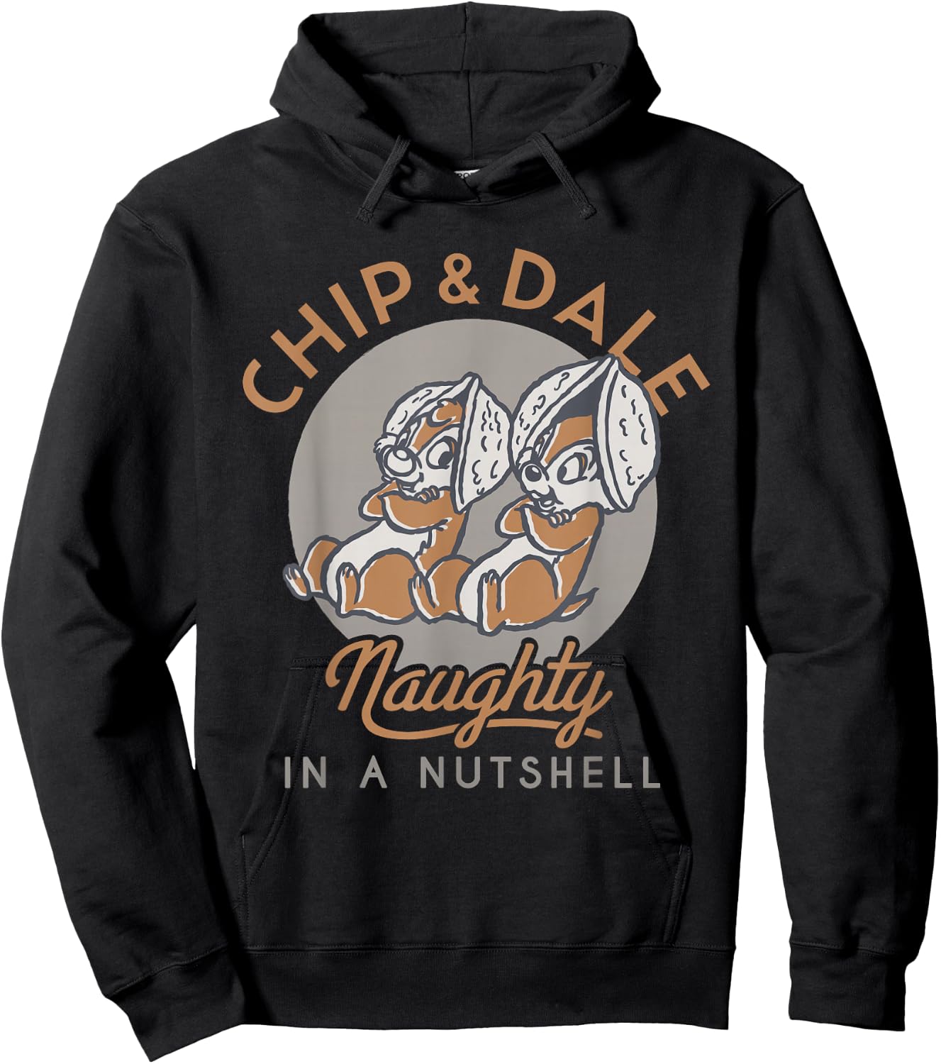 Disney Chip n Dale Naughty in a Nutshell Hoodie - Hoodie | Black