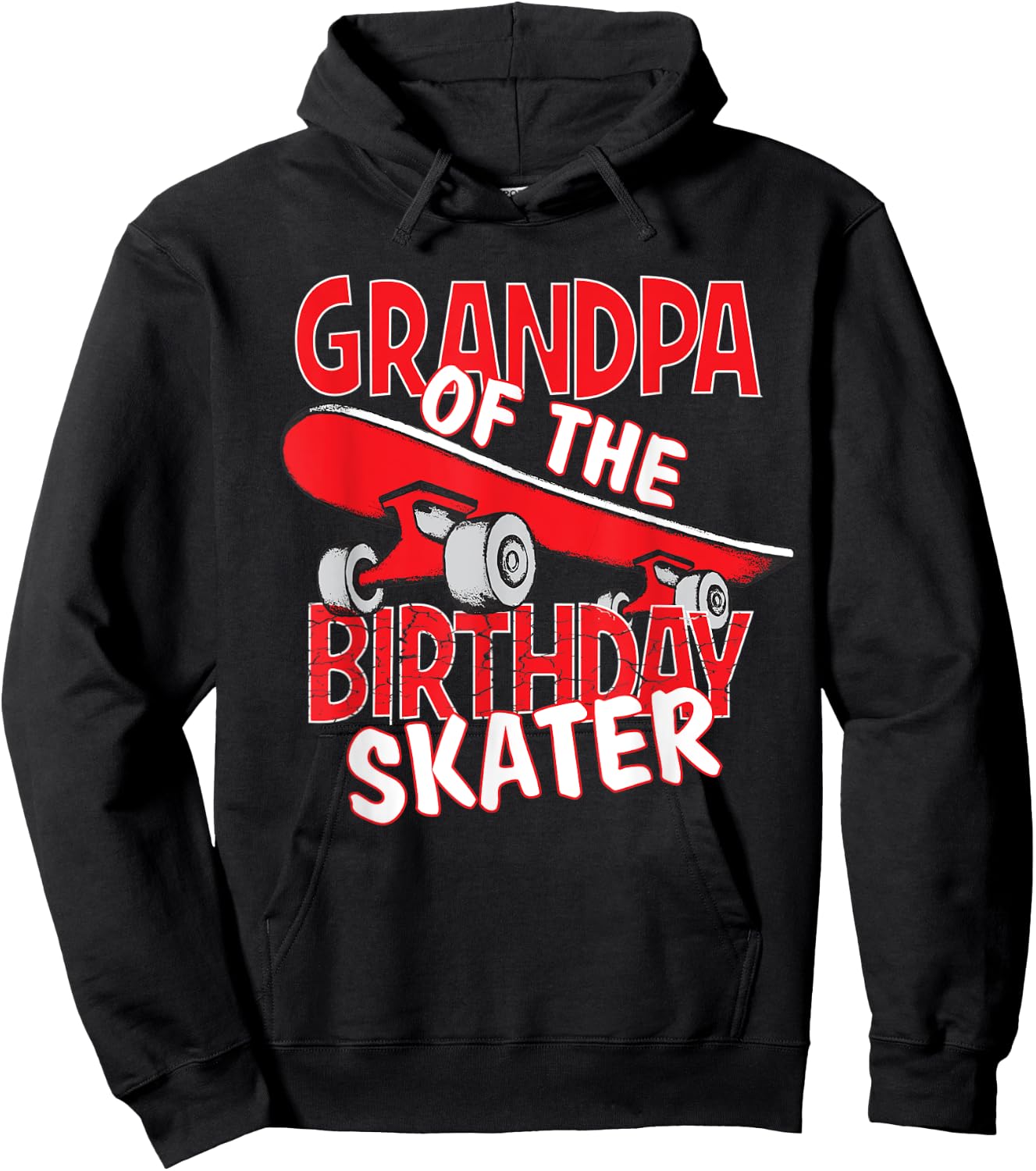 Grandpa The Birthday Skater Boy And Girl B-day Party Hoodie - Hoodie | Black