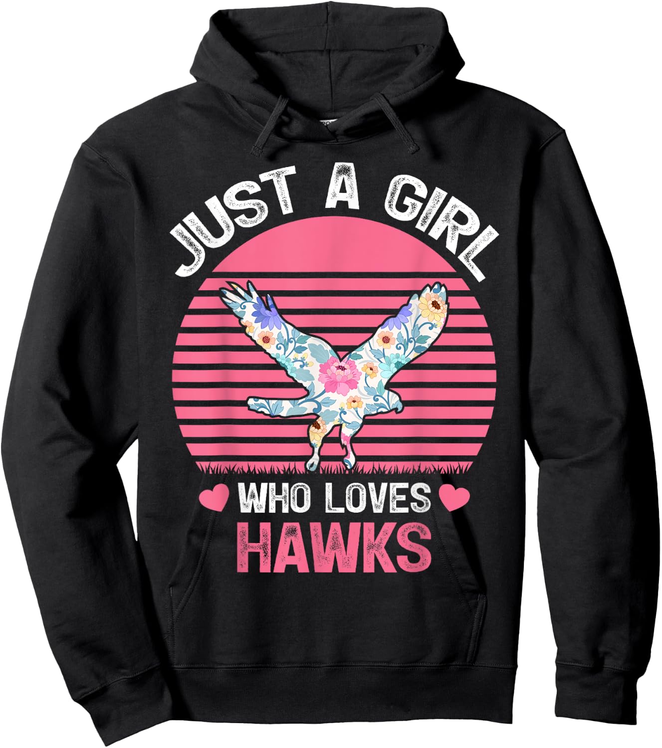 Hawk Bird Lover Just A Girl Who Loves Hawks Hoodie - Hoodie | Black