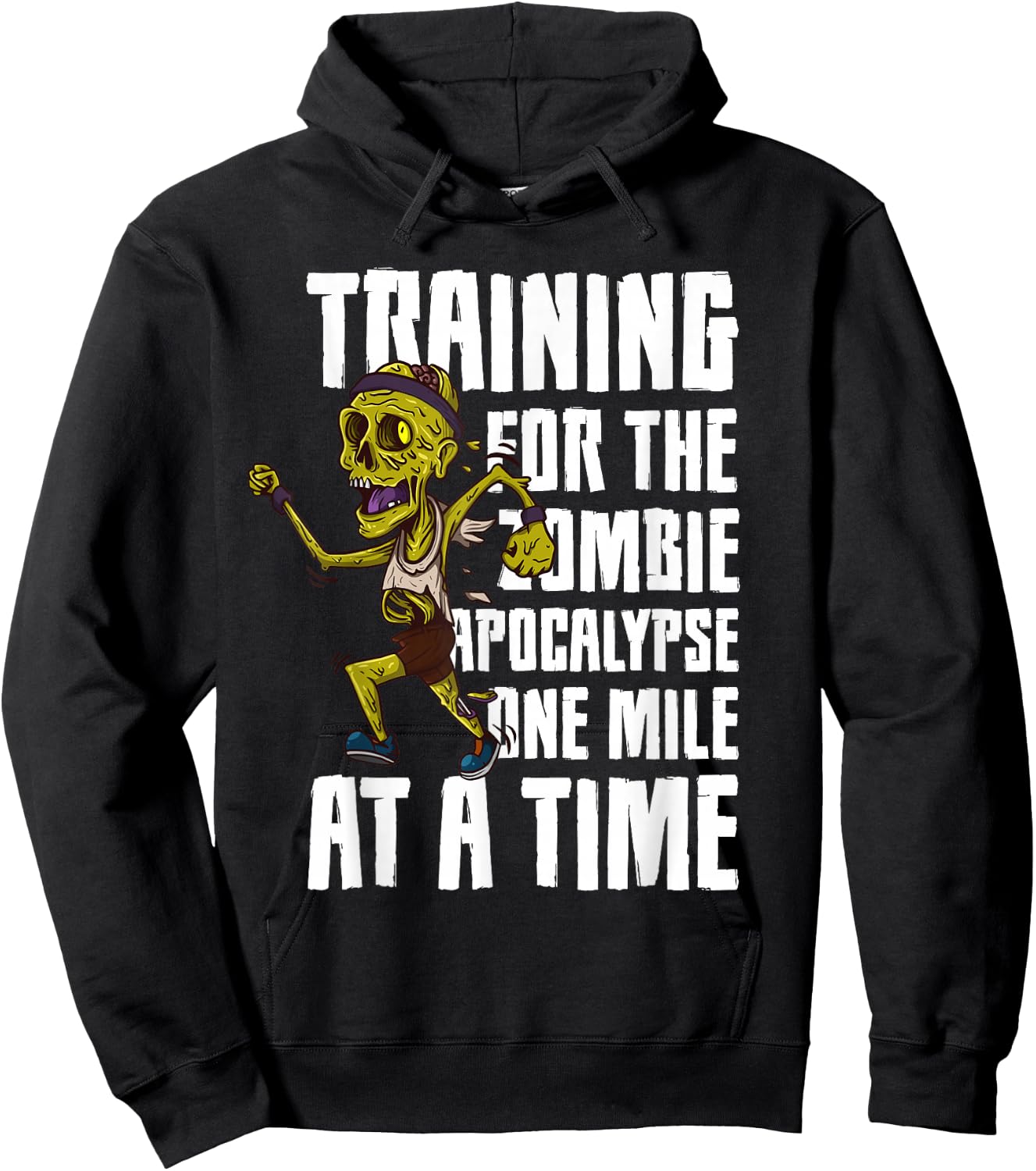 Training For The Zombie Apocalypse Marathon Jogging Hoodie - Hoodie | Black
